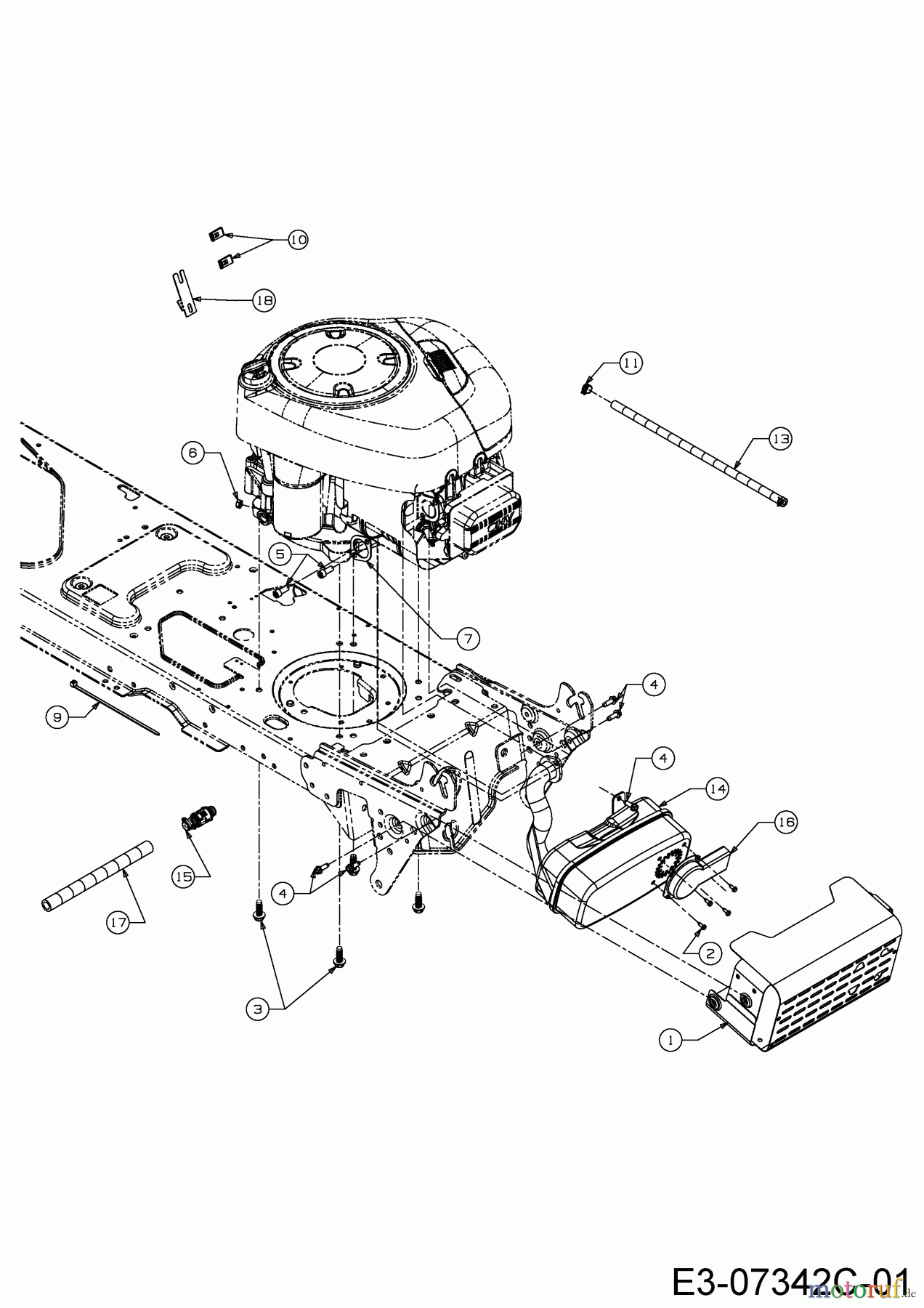  Cub Cadet Lawn tractors CC 1019 HG 13AJ93AG603  (2014) Engine accessories