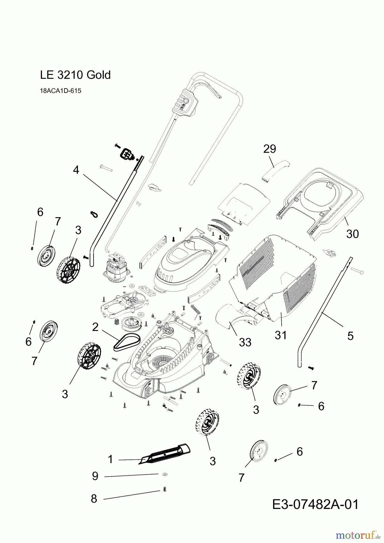 MTD Electric mower LE 3210 18ACA1D-615 (2012) Basic machine