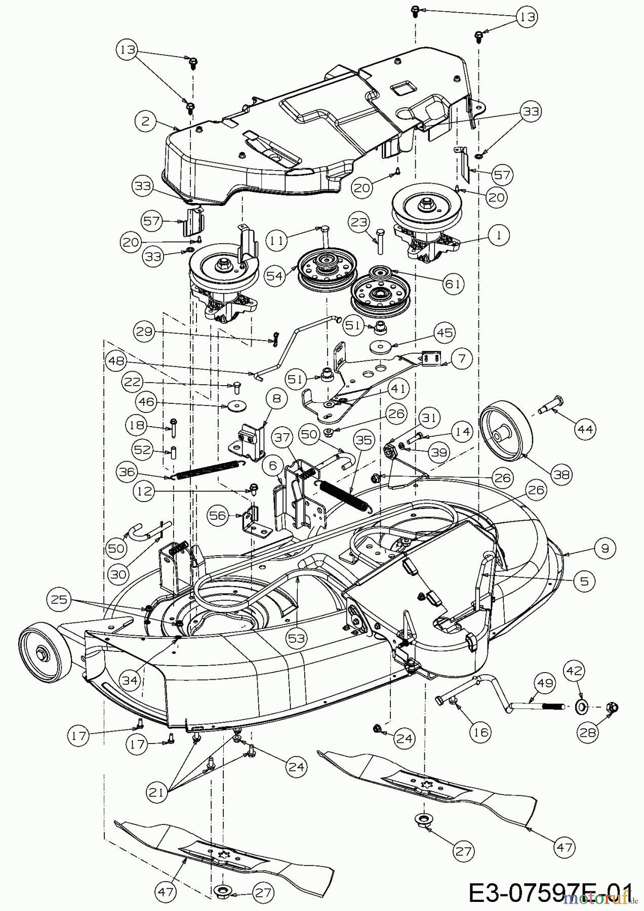  Massey Ferguson Lawn tractors MF 38-16 SH 13HD93GF695  (2016) Mowing deck F (38