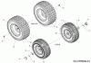 WOLF-Garten Expert Expert Scooter Pro 13B226HD650 (2015) Spareparts Wheels 13x5 + 16x6,5