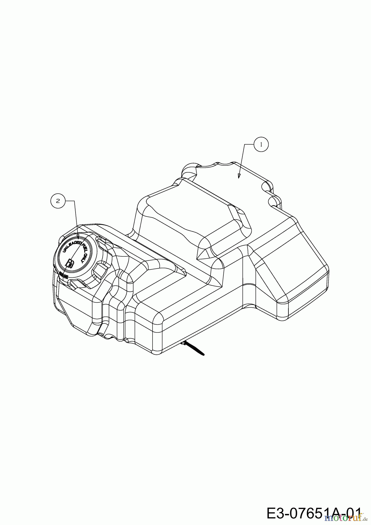 WOLF-Garten Expert Lawn tractors Expert Scooter Pro 13A226ED650 (2012) Fuel tank