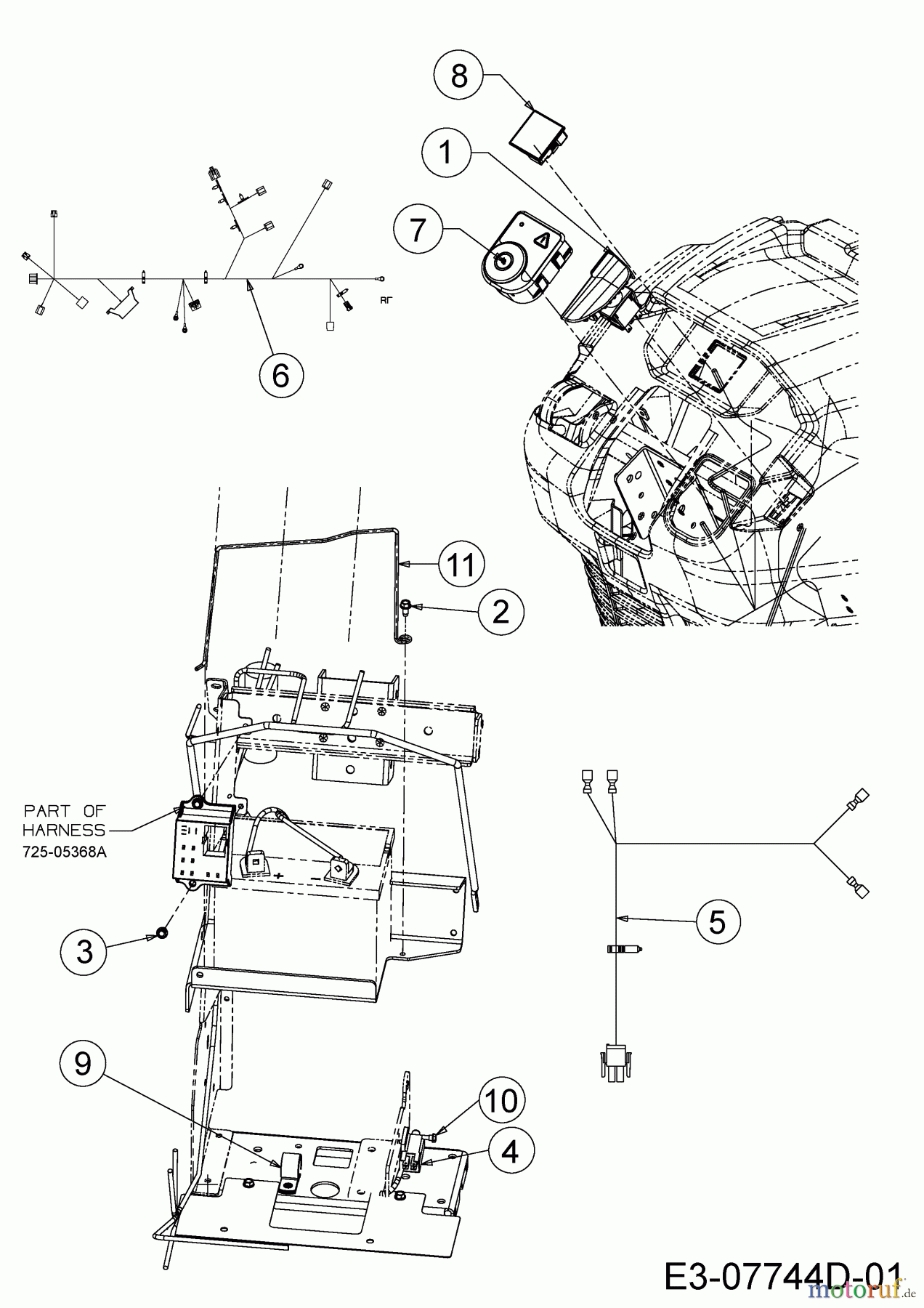  Cub Cadet Garden tractors GTX 2100 14A-3GE-603  (2015) Electric parts