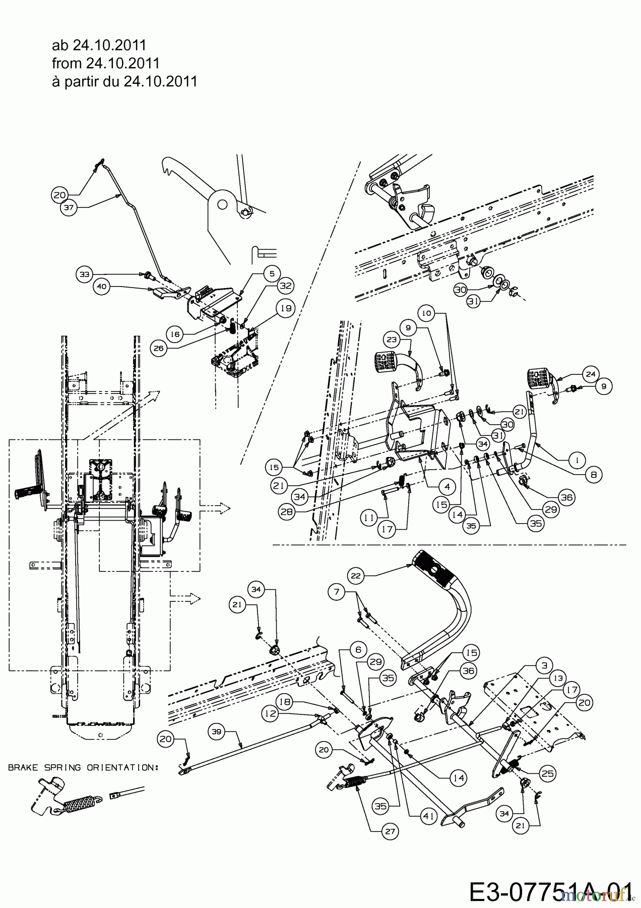  Cub Cadet Garden tractors GTX 2100 14A-3GE-603  (2013) Pedals from 24.10.2011
