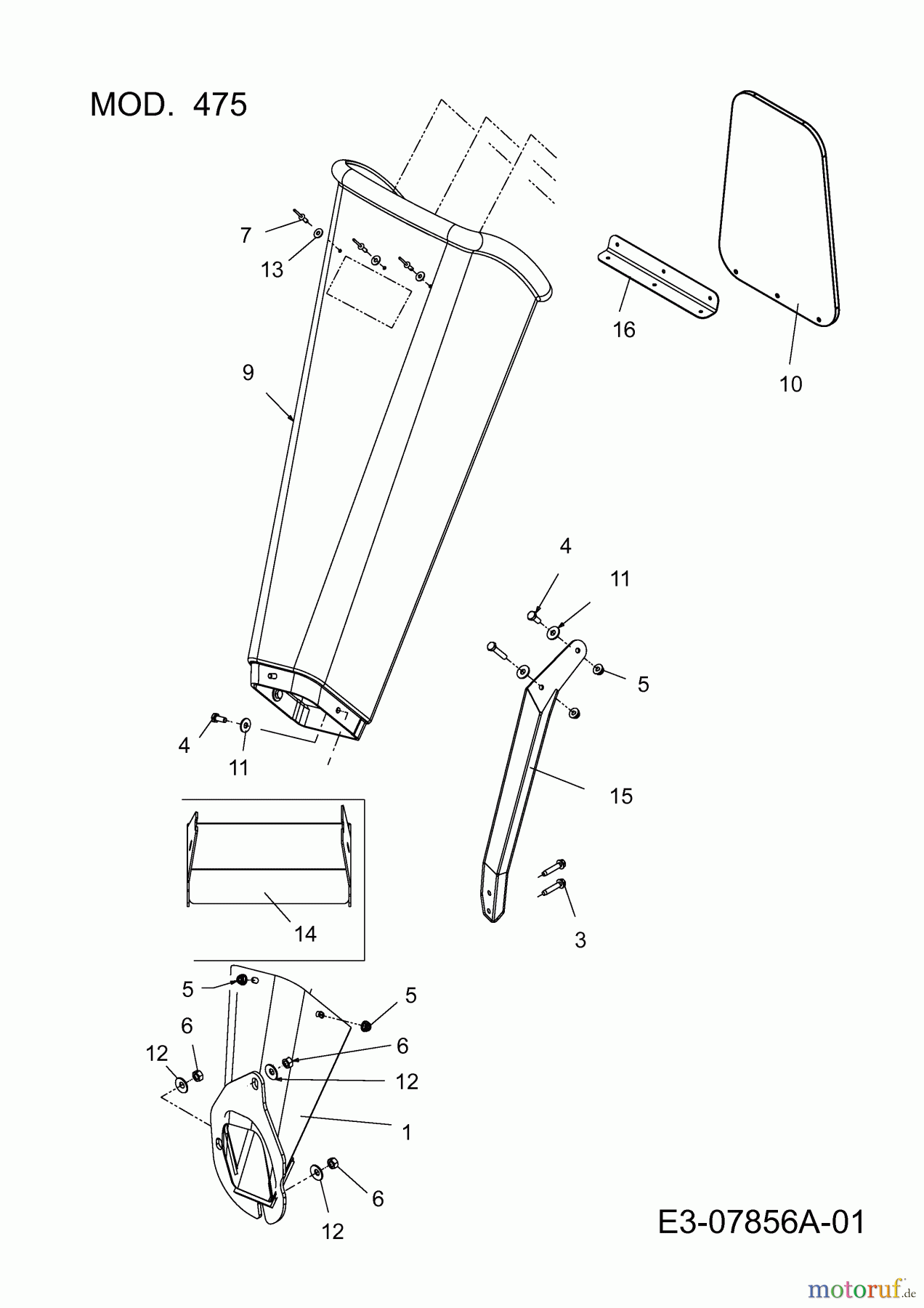  MTD Chipper 475 24B-424P678  (2013) Chipper chute