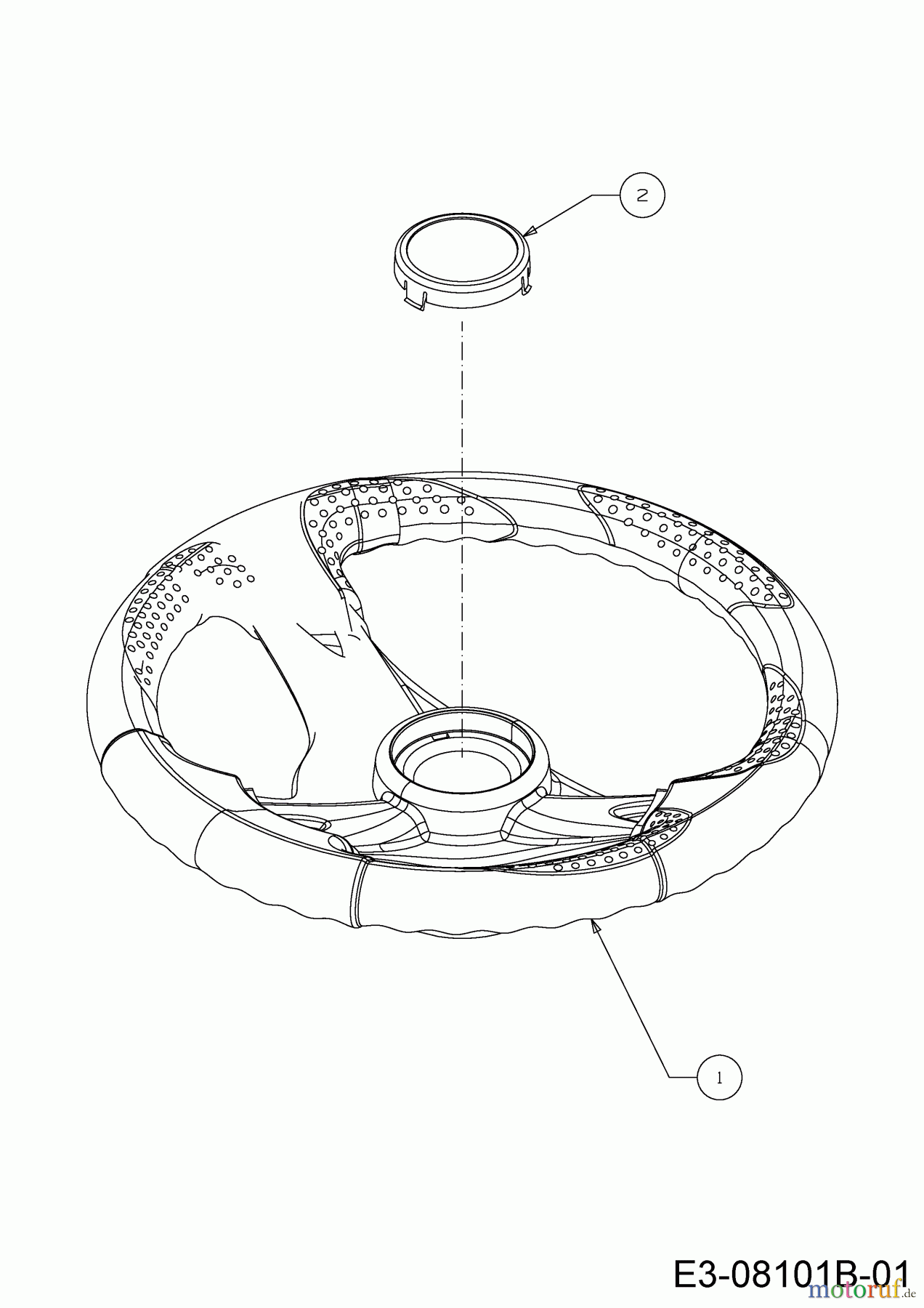 WOLF-Garten Expert Lawn tractors Expert 92.220 H 13AF91WI650 (2014) Steering wheel