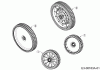 MTD Optima 46 SPSB HW 12A-TH5E696 (2013) Listas de piezas de repuesto y dibujos Wheels