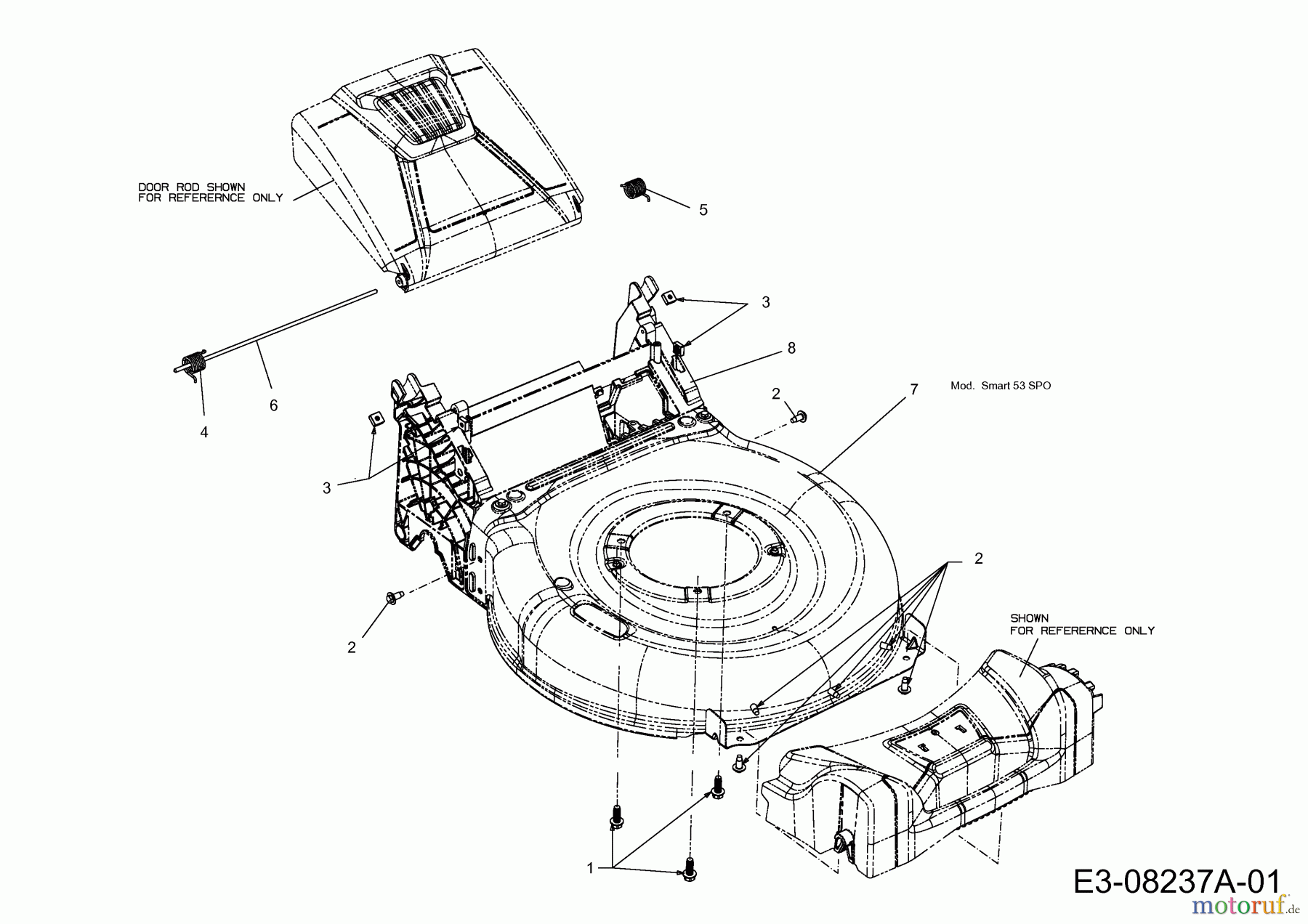  MTD Petrol mower self propelled Smart 53 SPO 12A-PCJT600  (2013) Deck housing