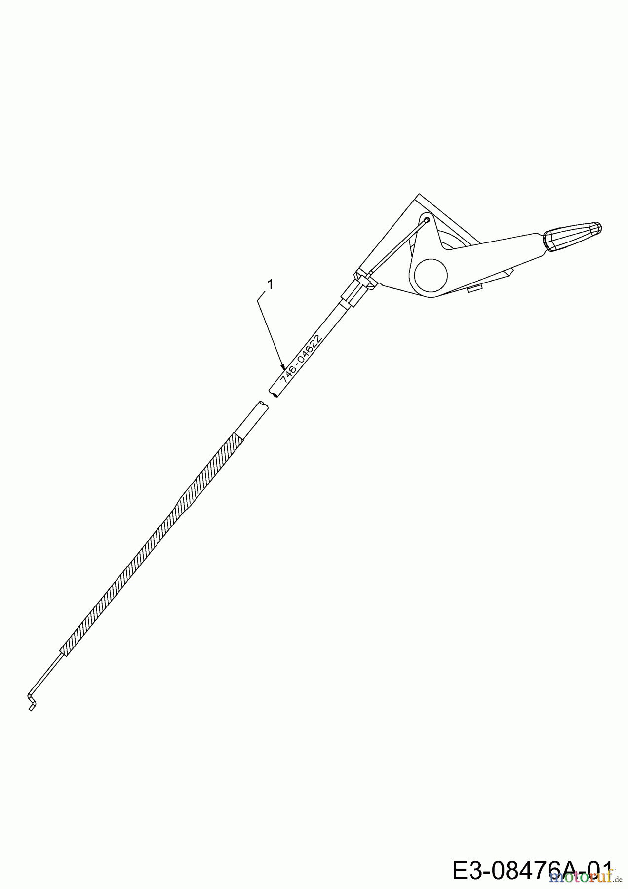  MTD Lawn tractors 22/46 13AT77KT308  (2017) Choke- and throttle control