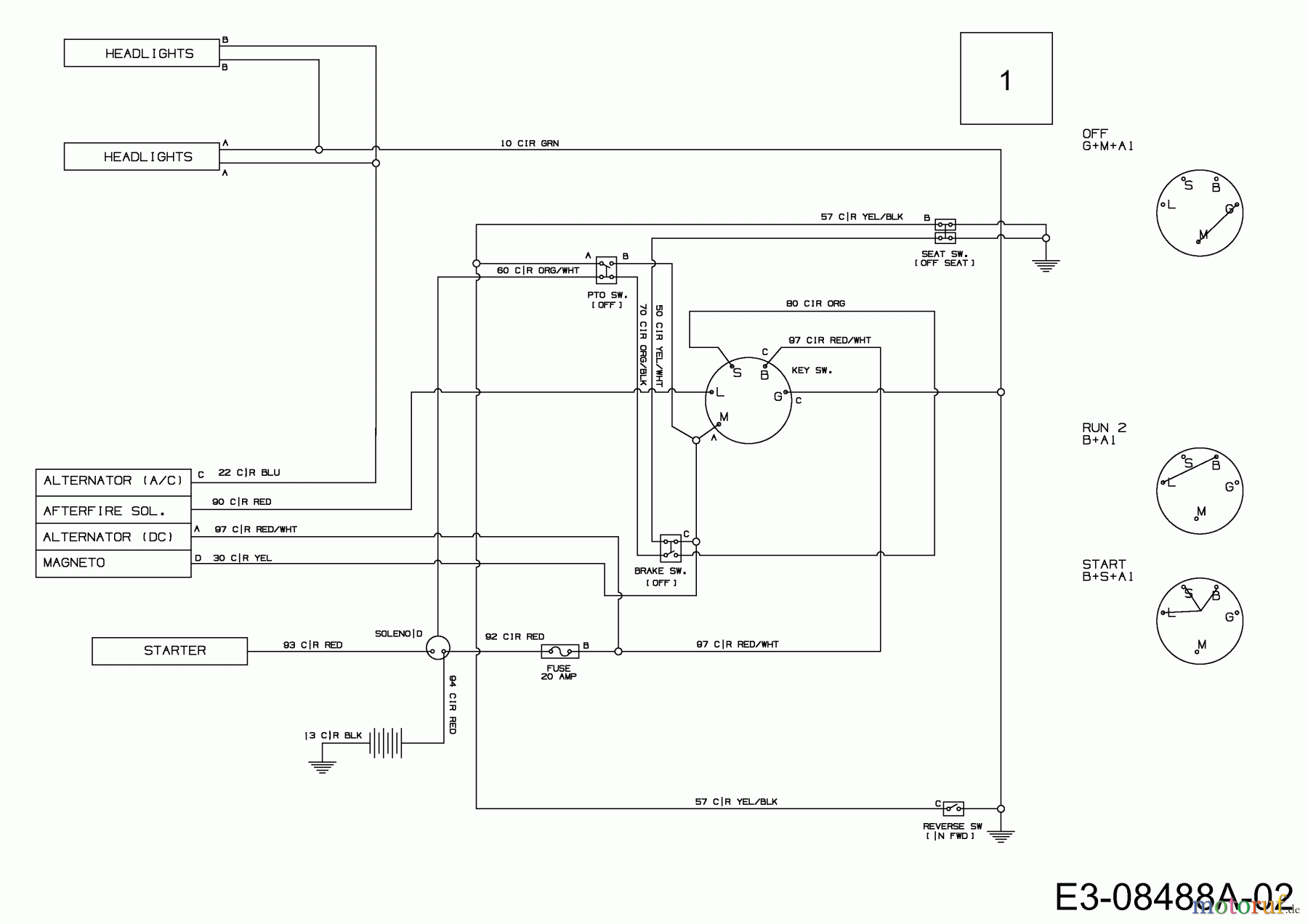  MTD Lawn tractors 638 RL 13A1762F329  (2014) Wiring diagram
