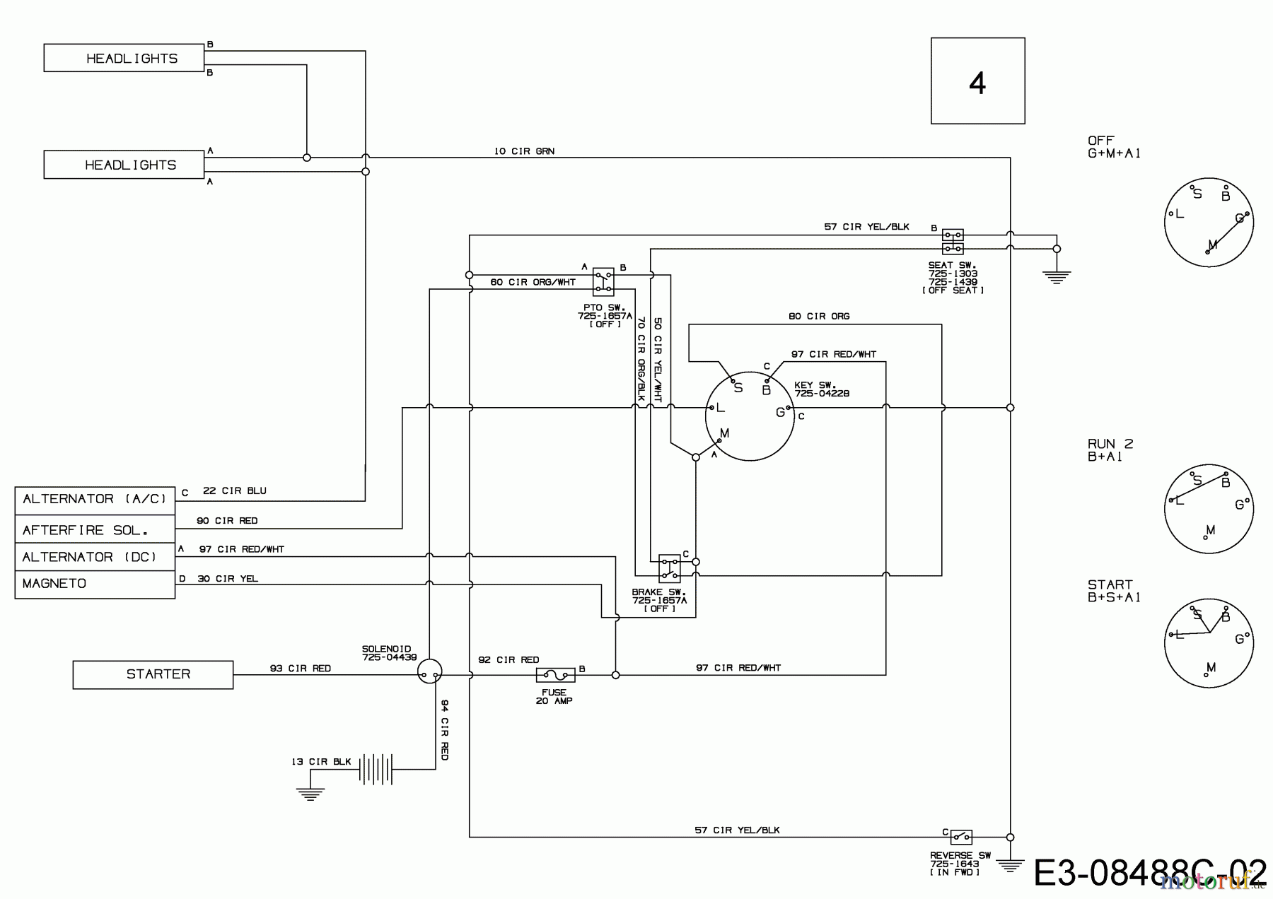 Troy-Bilt Lawn tractors TB 38 13A177KF309  (2017) Wiring diagram