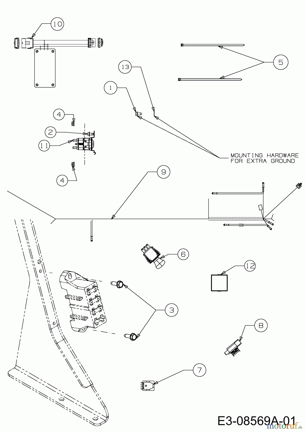  Cub Cadet Garden tractors GTX 1054 14AZ94AK330  (2013) Electric parts