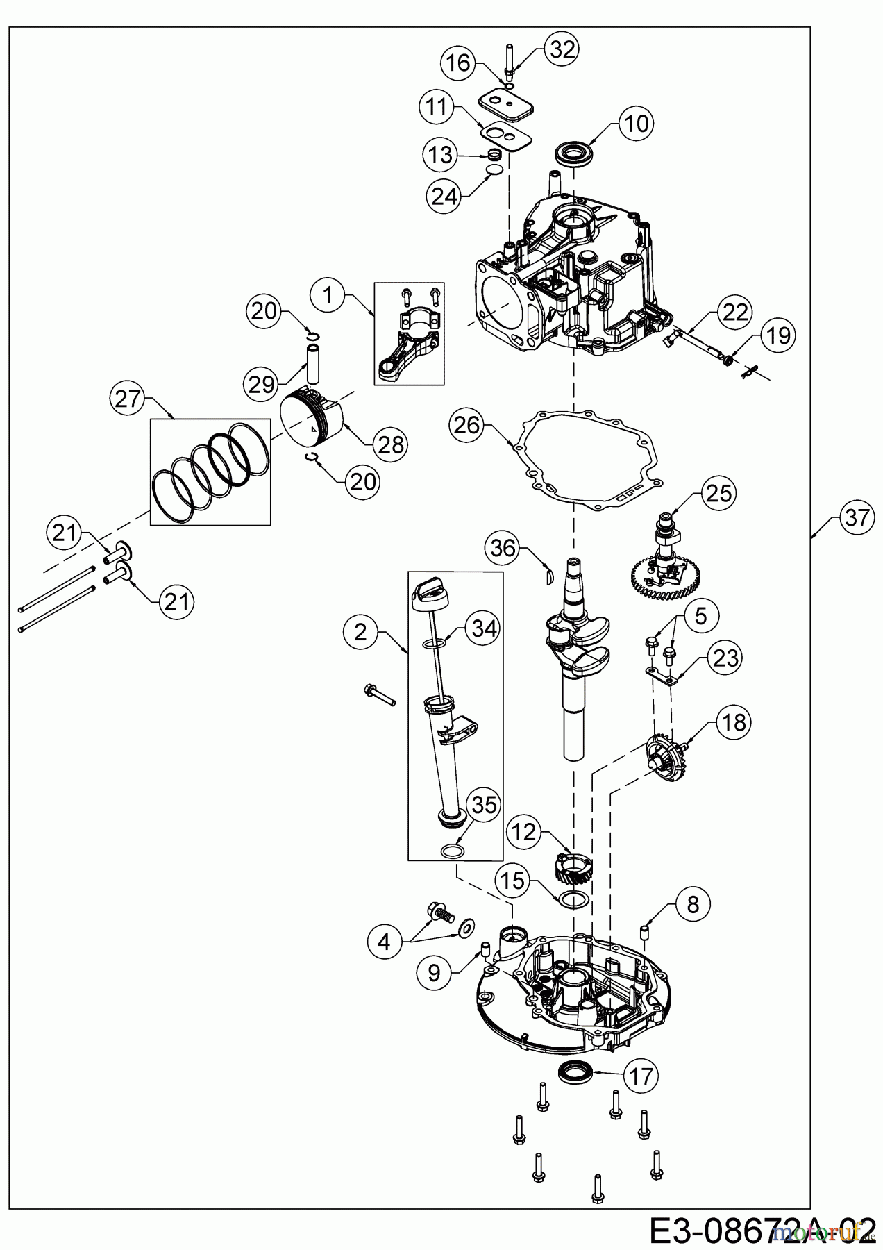  MTD-Engines Vertical 5T65RHA 752Z5T65RHA  (2017) Short block