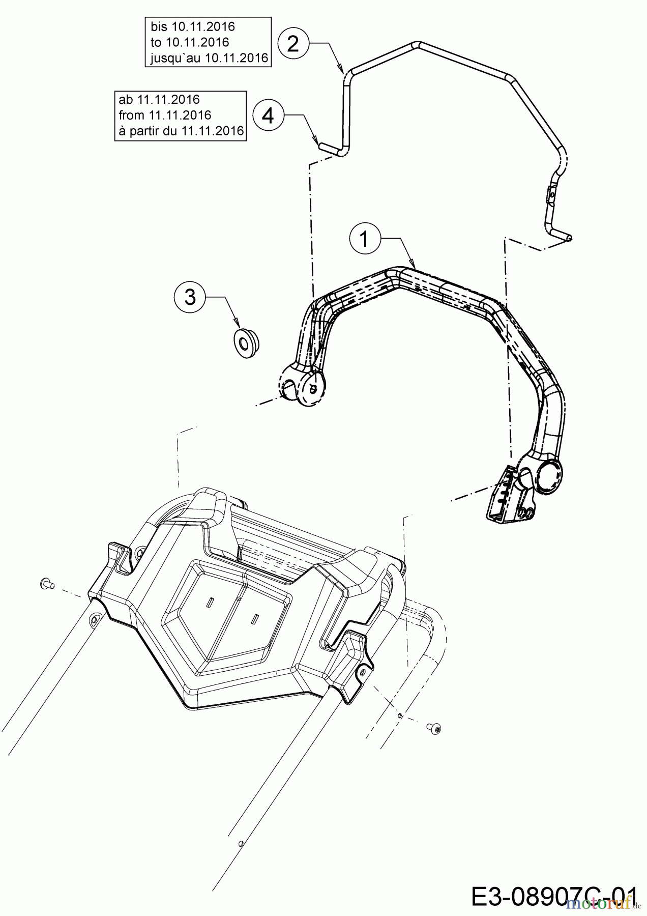 Cub Cadet Petrol mower self propelled SC 500 HW 12ABD2M5710 (2017) Brake lever, Drive lever