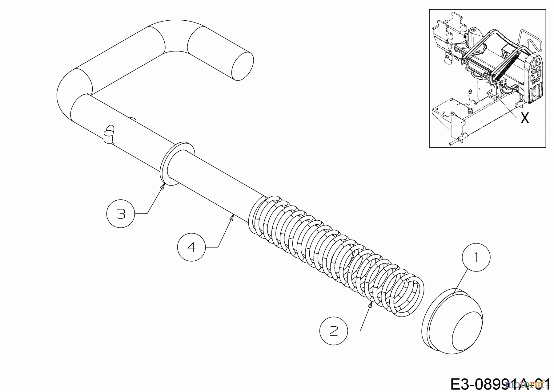  MTD Log splitter LS 550 24AI550C678  (2017) Beam clamp