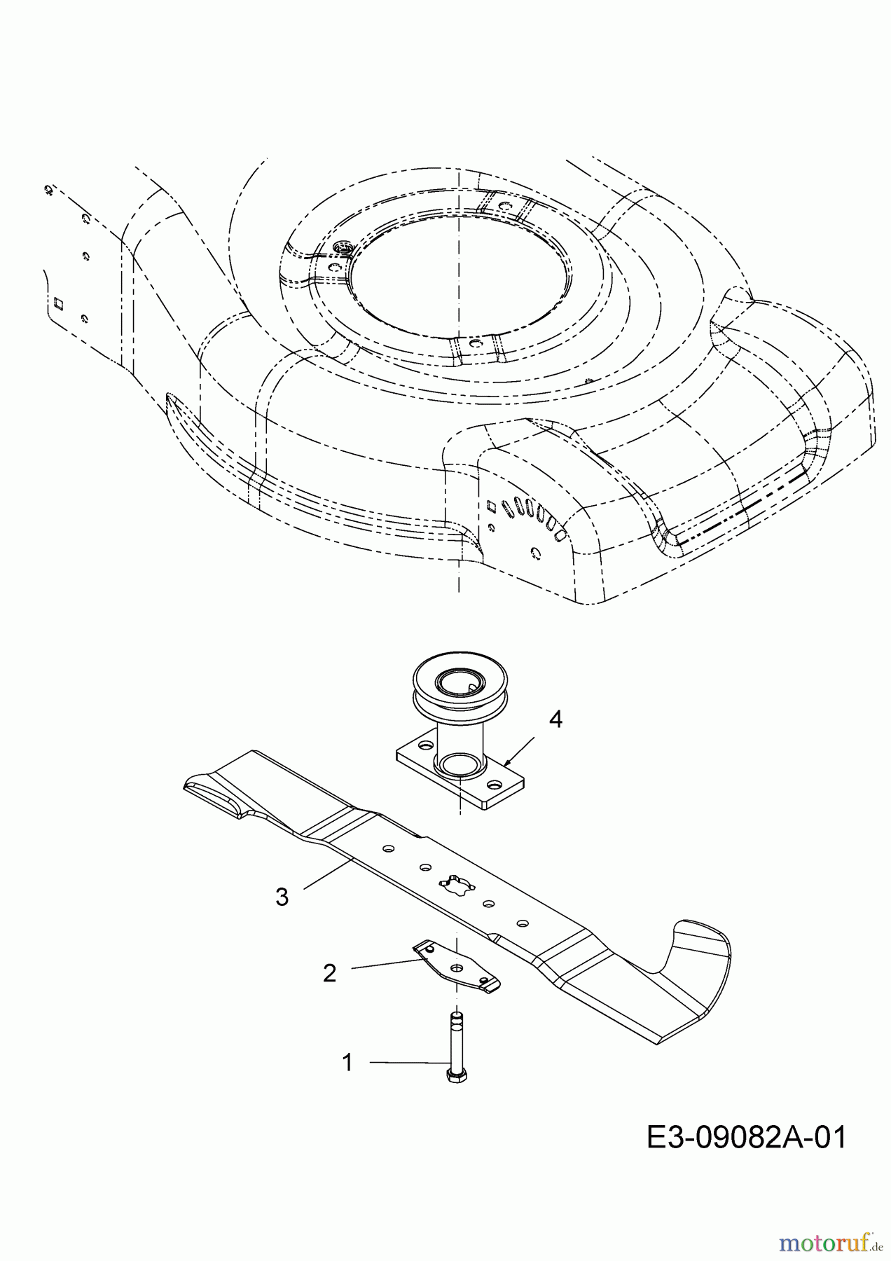  Wingart Petrol mower self propelled BR 1646 RA 12A-THBQ601  (2016) Blade, Blade adapter