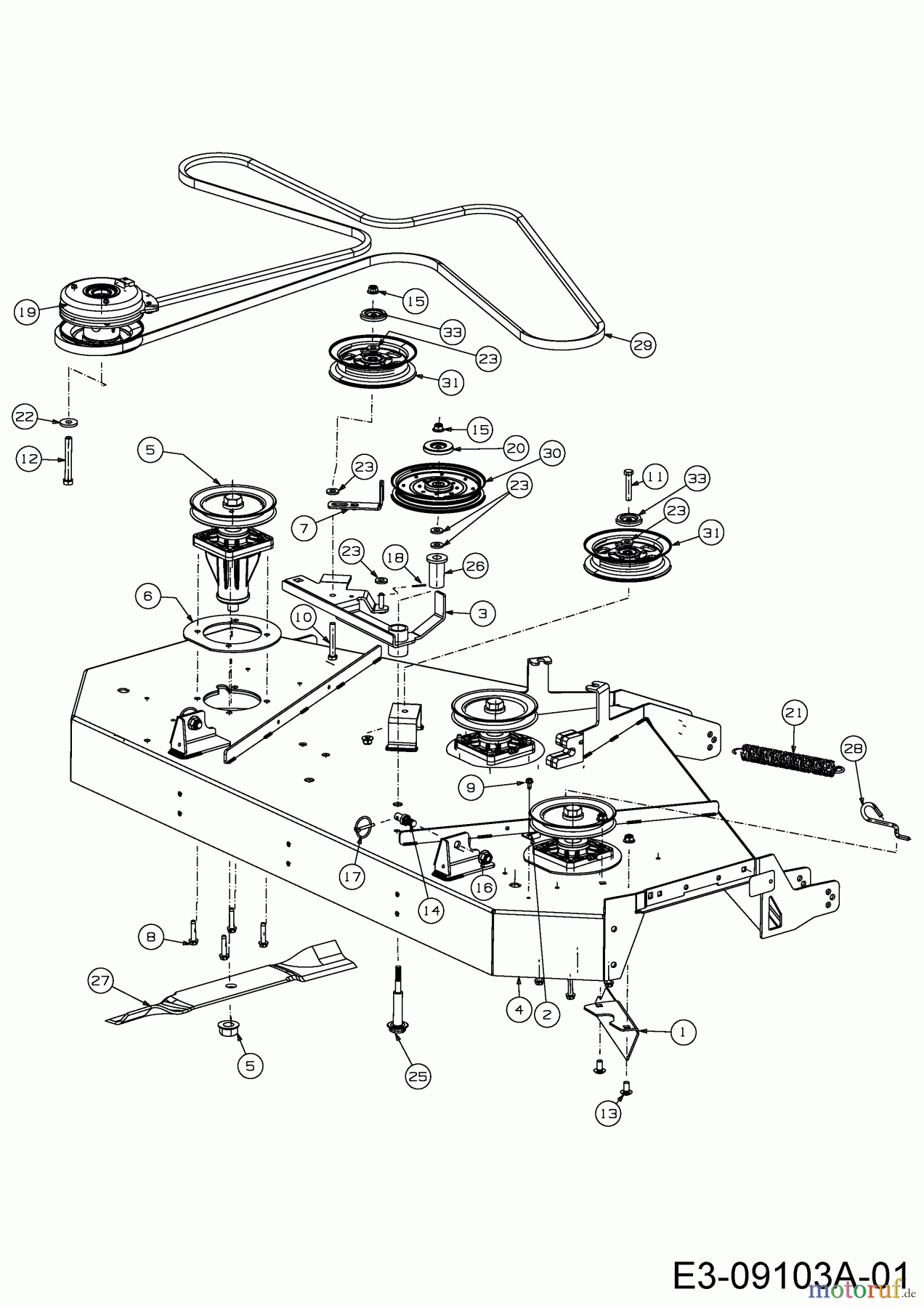  Cub Cadet Zero Turn Z-Force LZ 60 17BIDAGD010  (2015) Mowing deck D (60
