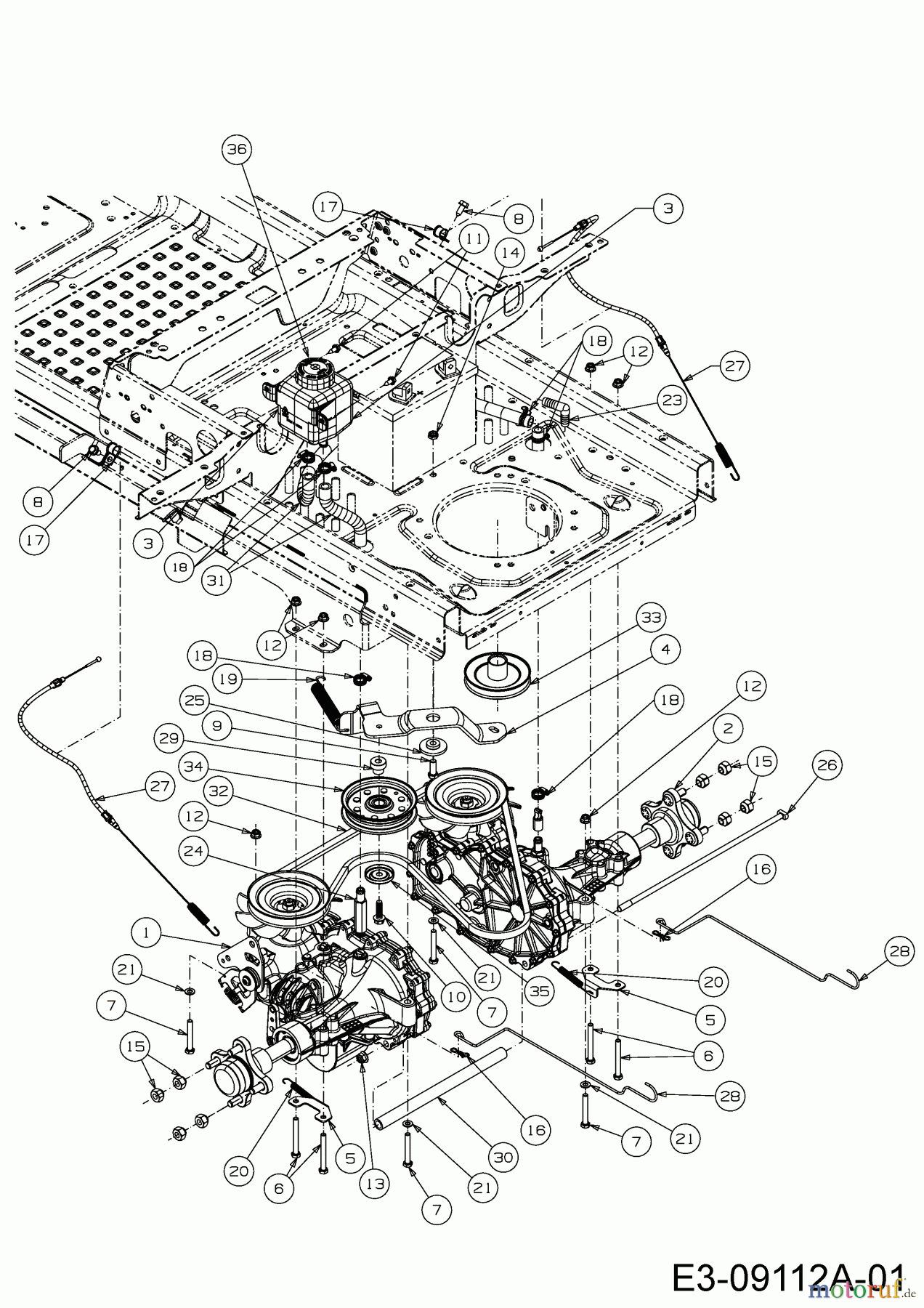  Cub Cadet Zero Turn Z-Force LZ 60 17BIDAGD010  (2015) Drive system