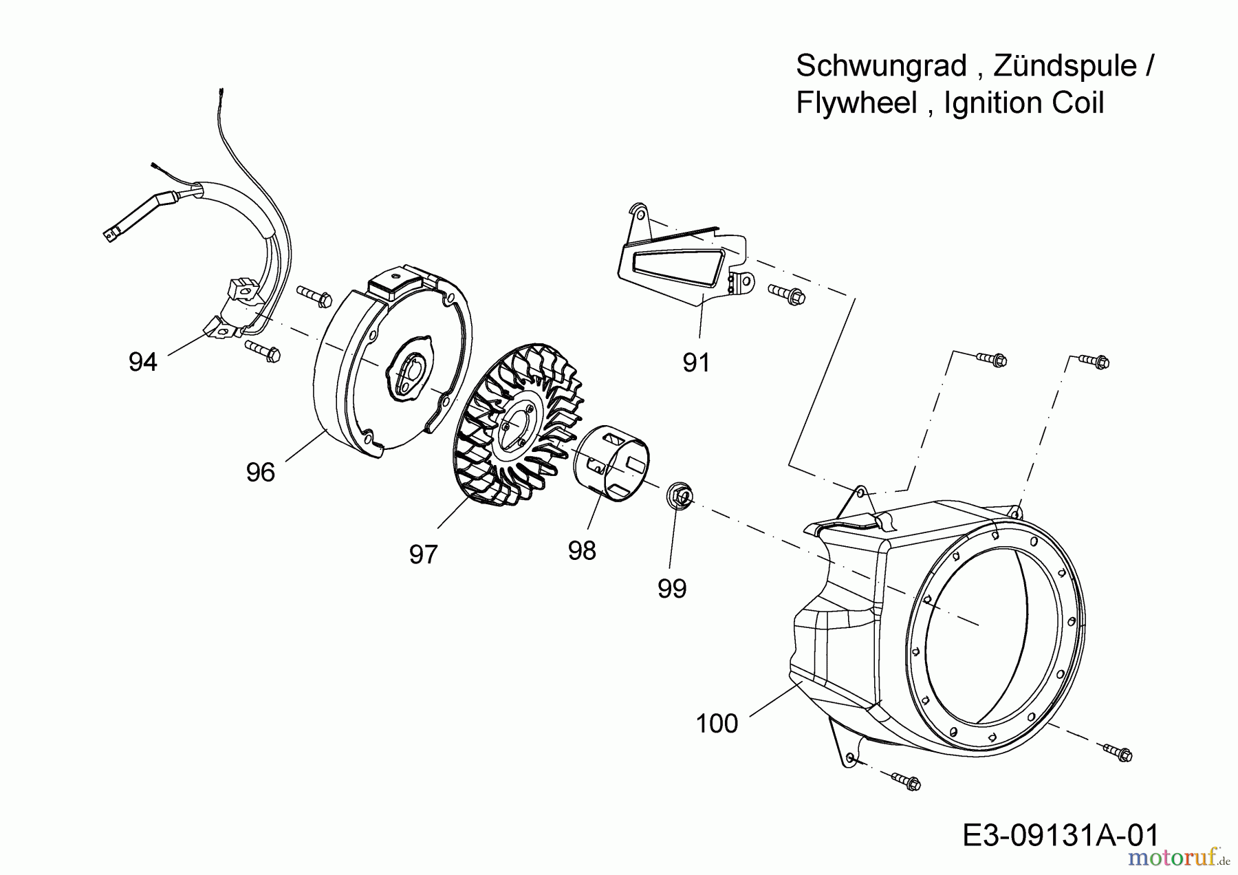  MTD-Engines Horizontal 170-AUA 752Z170-AUA  (2015) Flywheel, Ignition coil