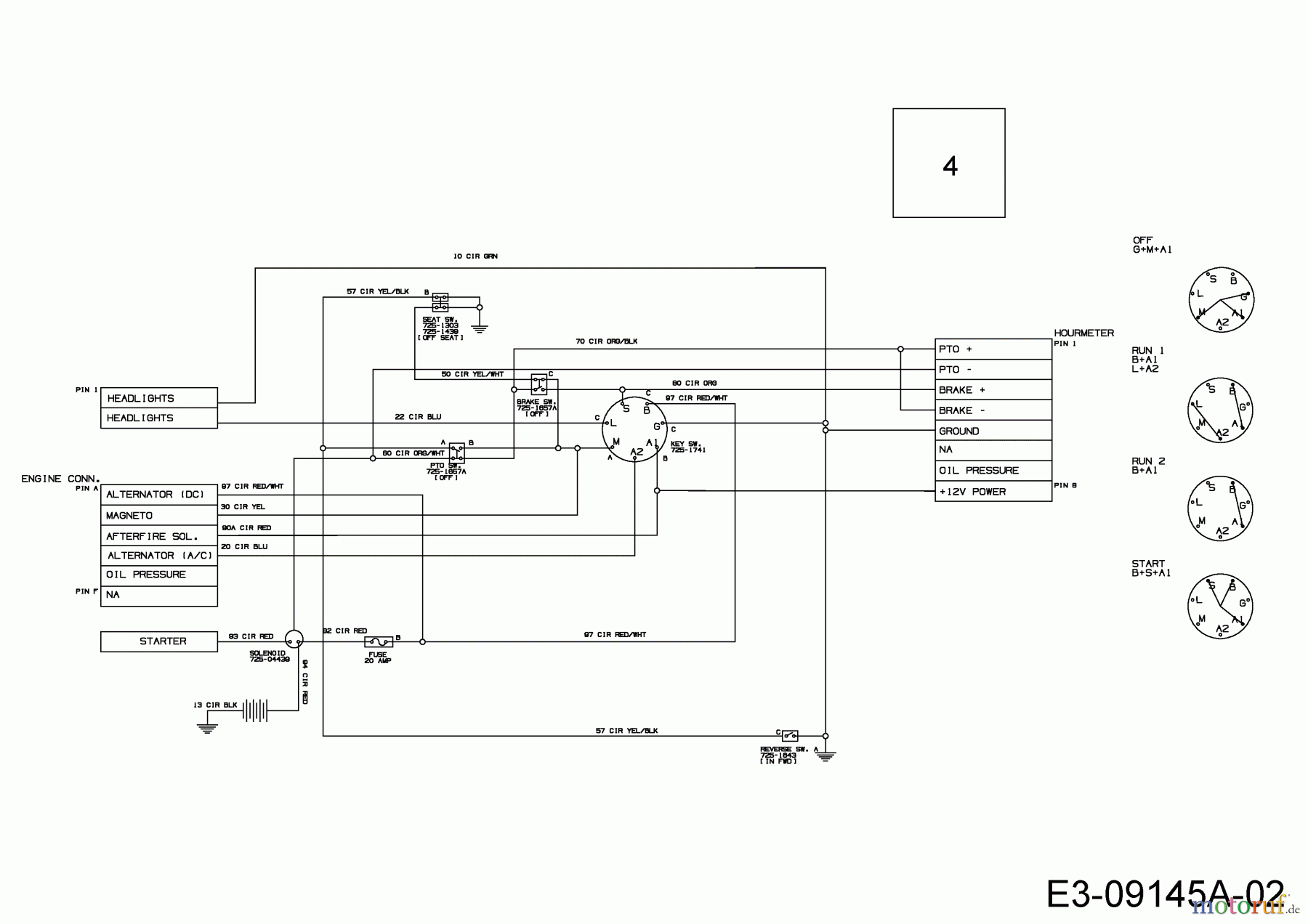  Troy-Bilt Lawn tractors Pony 42 13AN77KS309  (2017) Wiring diagram