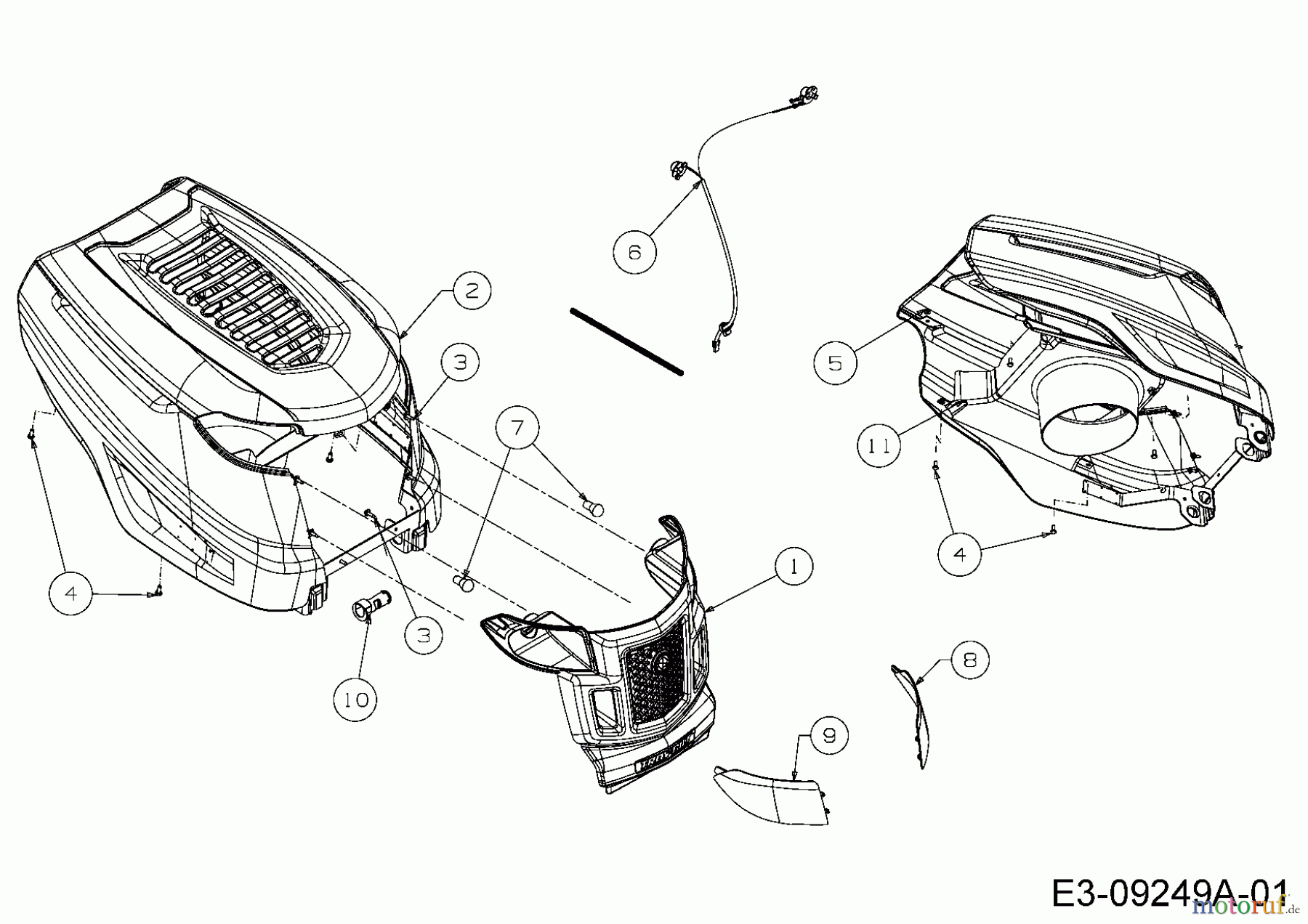 Troy-Bilt Lawn tractors TB 2042 13APA1KS309  (2015) Engine hood K-Style