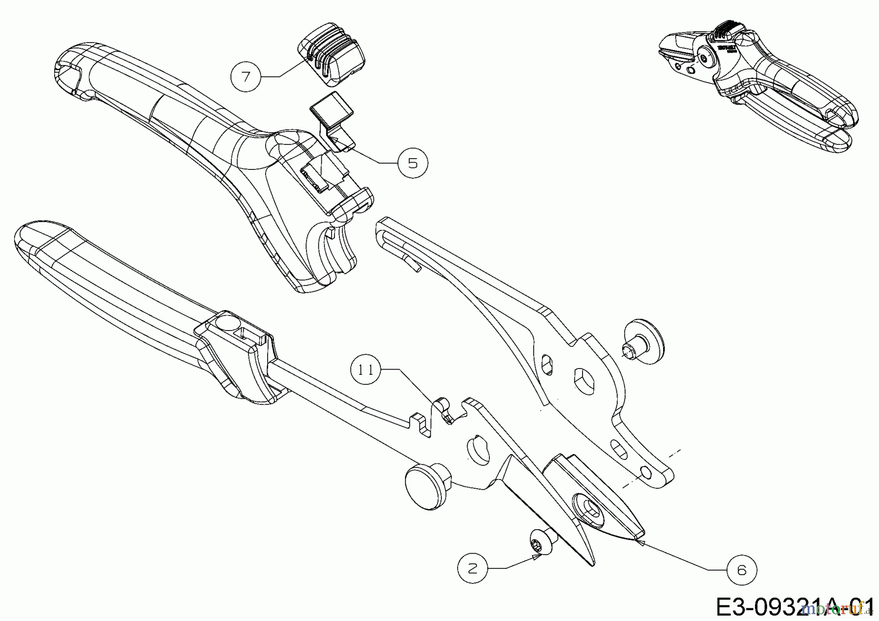  Troy-Bilt Secateurs RS 2500 (TB) 490-851-Y014  (2016) Basic machine