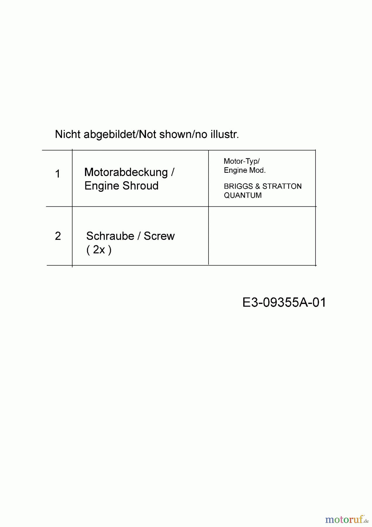  Troy-Bilt Petrol mower self propelled TB 230 12AVB2BV309  (2015) Engine hood