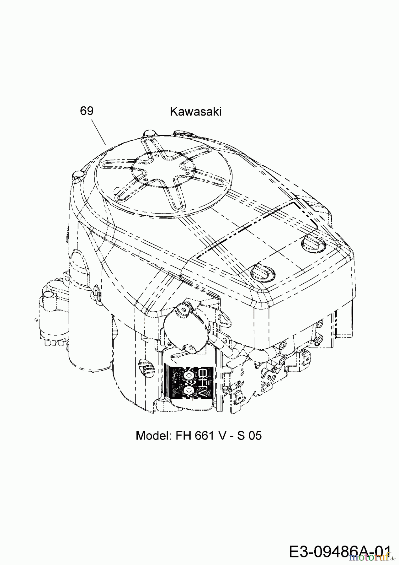  Staub Lawn tractors SAEL 108/22 HK 13AF79KG632  (2009) Engine Kawasaki