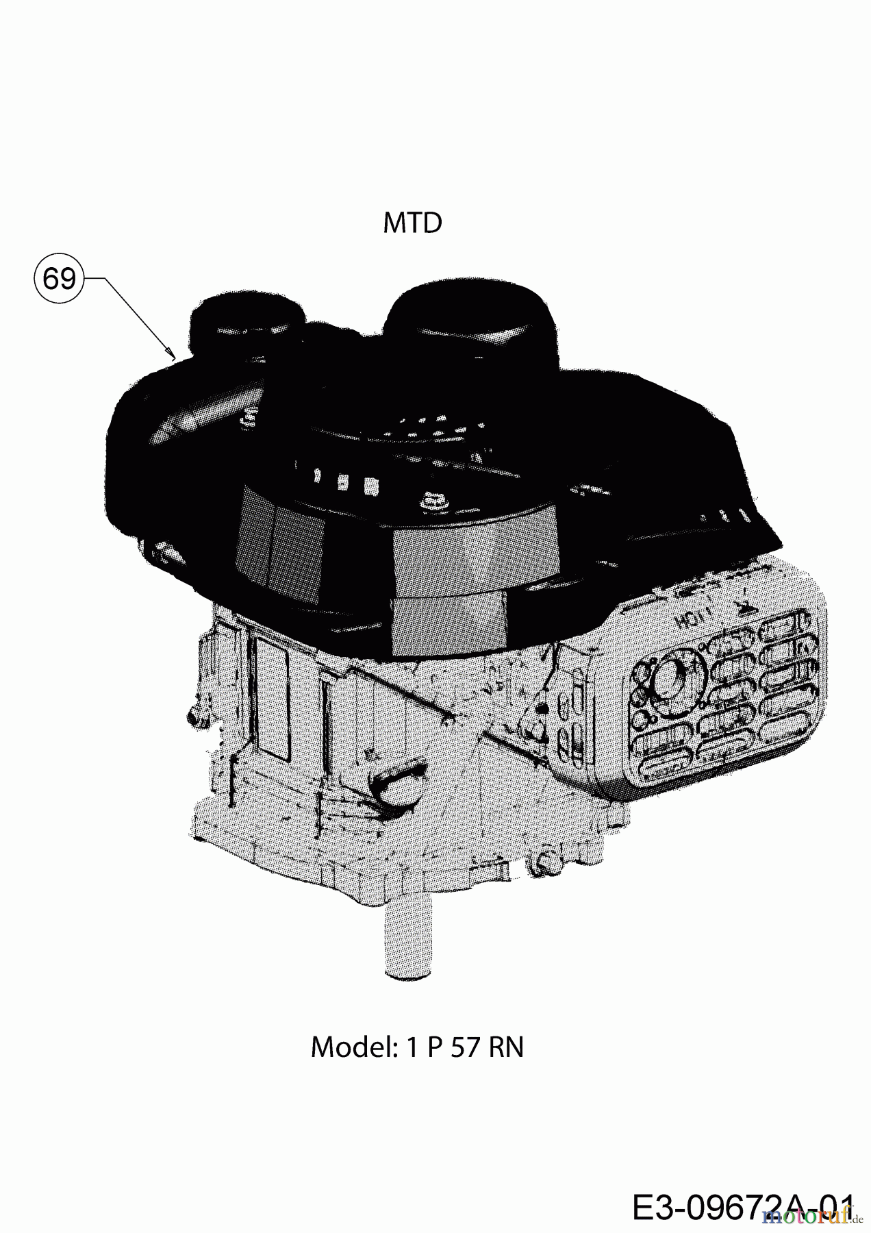  MTD Petrol mower Smart 51 BO 11B-02SH600  (2016) Engine MTD