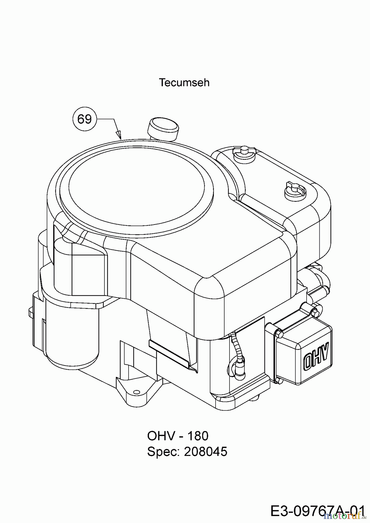  MTD Lawn tractors RS 180/107 13A3762G600  (2006) Engine Tecumseh