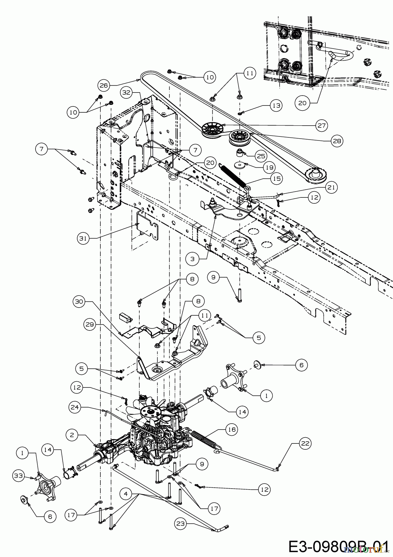  Troy-Bilt Garden tractors Super Bronco GT 54 FAB 14A7A3KA066  (2018) Drive system