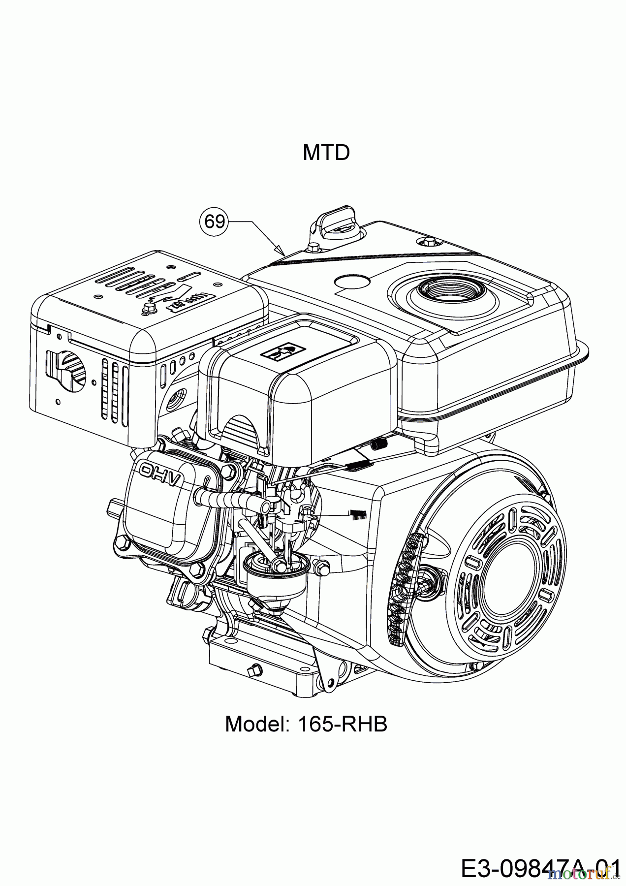  MTD Tillers T/380 M 21D-38MT678  (2016) Engine MTD