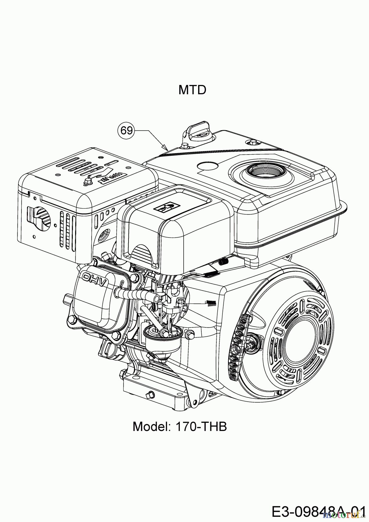  MTD Tillers T/405 M 21AA46M3678  (2017) Engine MTD