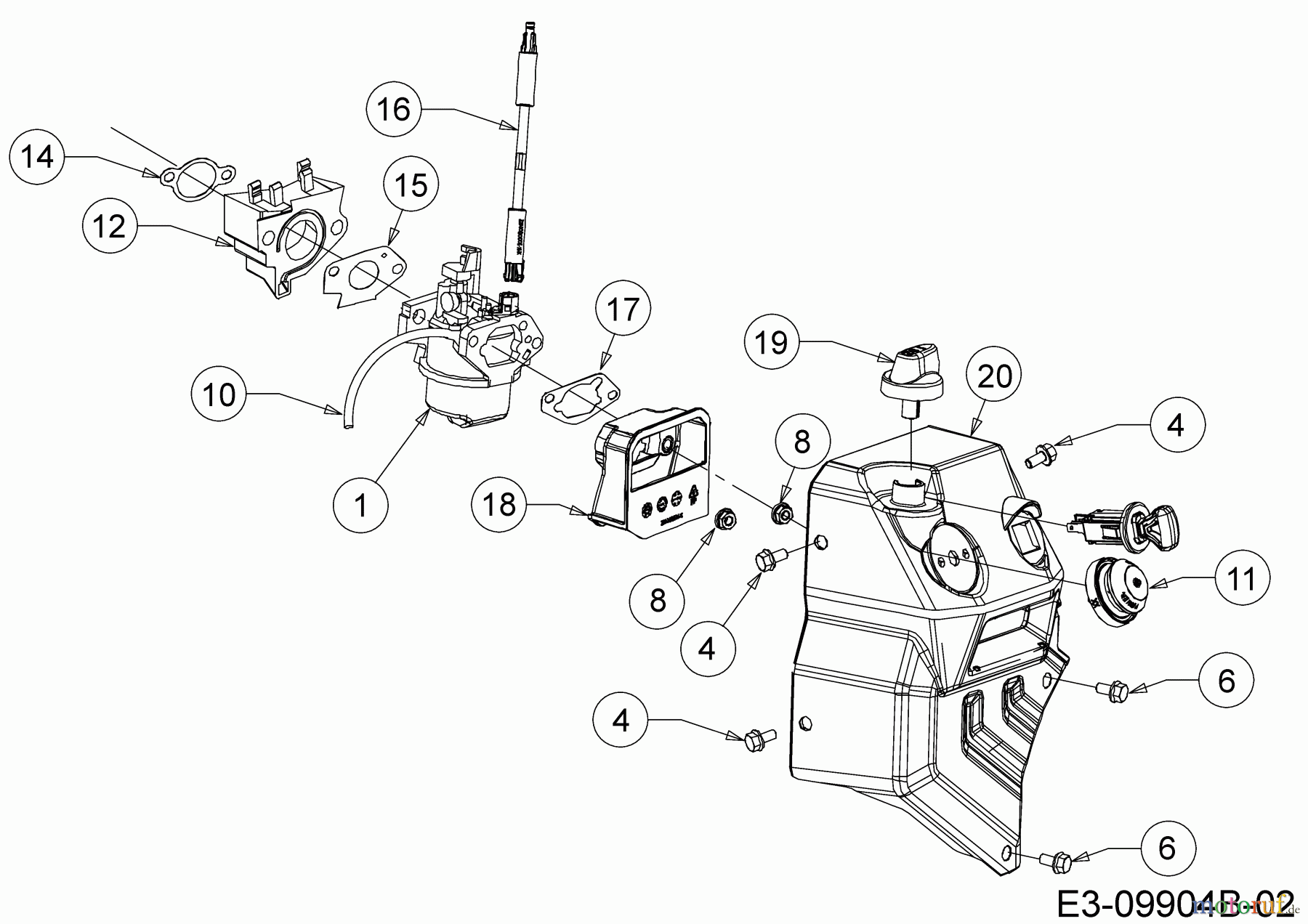  MTD-Engines Horizontal 683-WHA 752Z683-WHA  (2018) Panel, Primer, Carburetor, Heater box