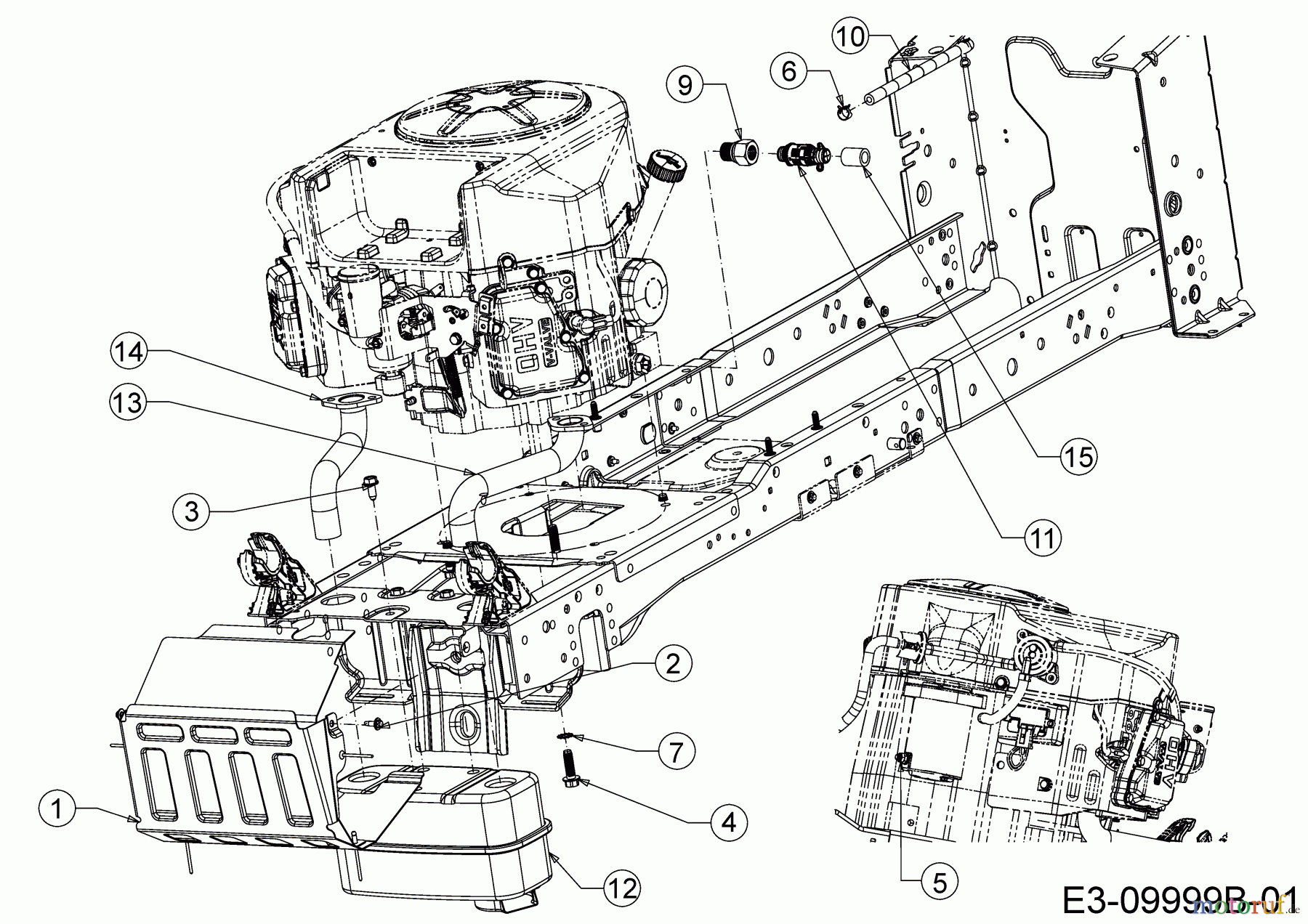  Cub Cadet Petrol mower LM 2 DP 46 11E-70JT603  (2017) Rear height adjustment