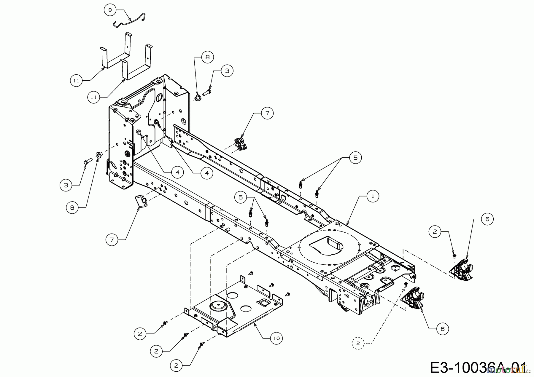  Cub Cadet Garden tractors XT3 QS137 14AIA5CA603  (2017) Frame