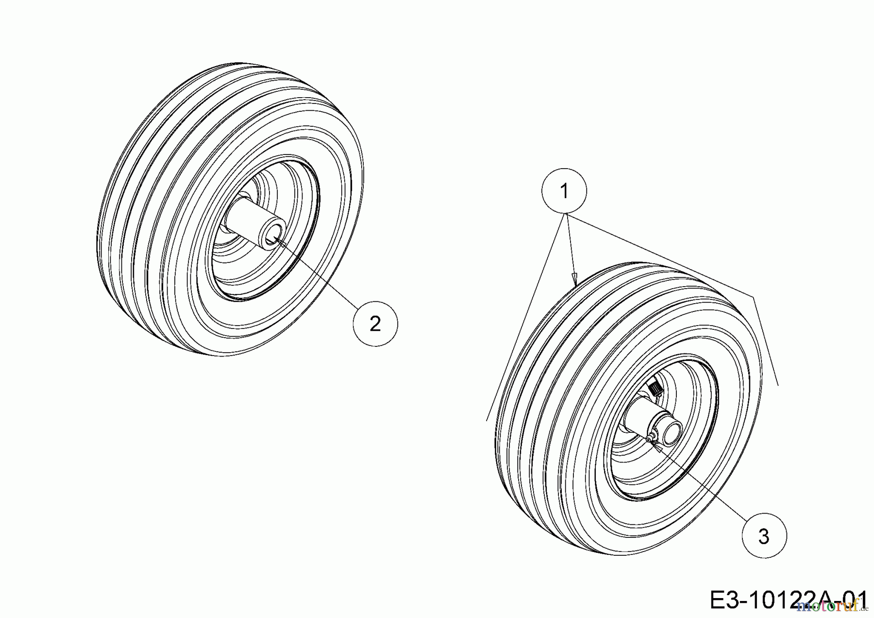  MTD Zero Turn Z 170 DH 17AMCACS678  (2017) Front wheels 11x4