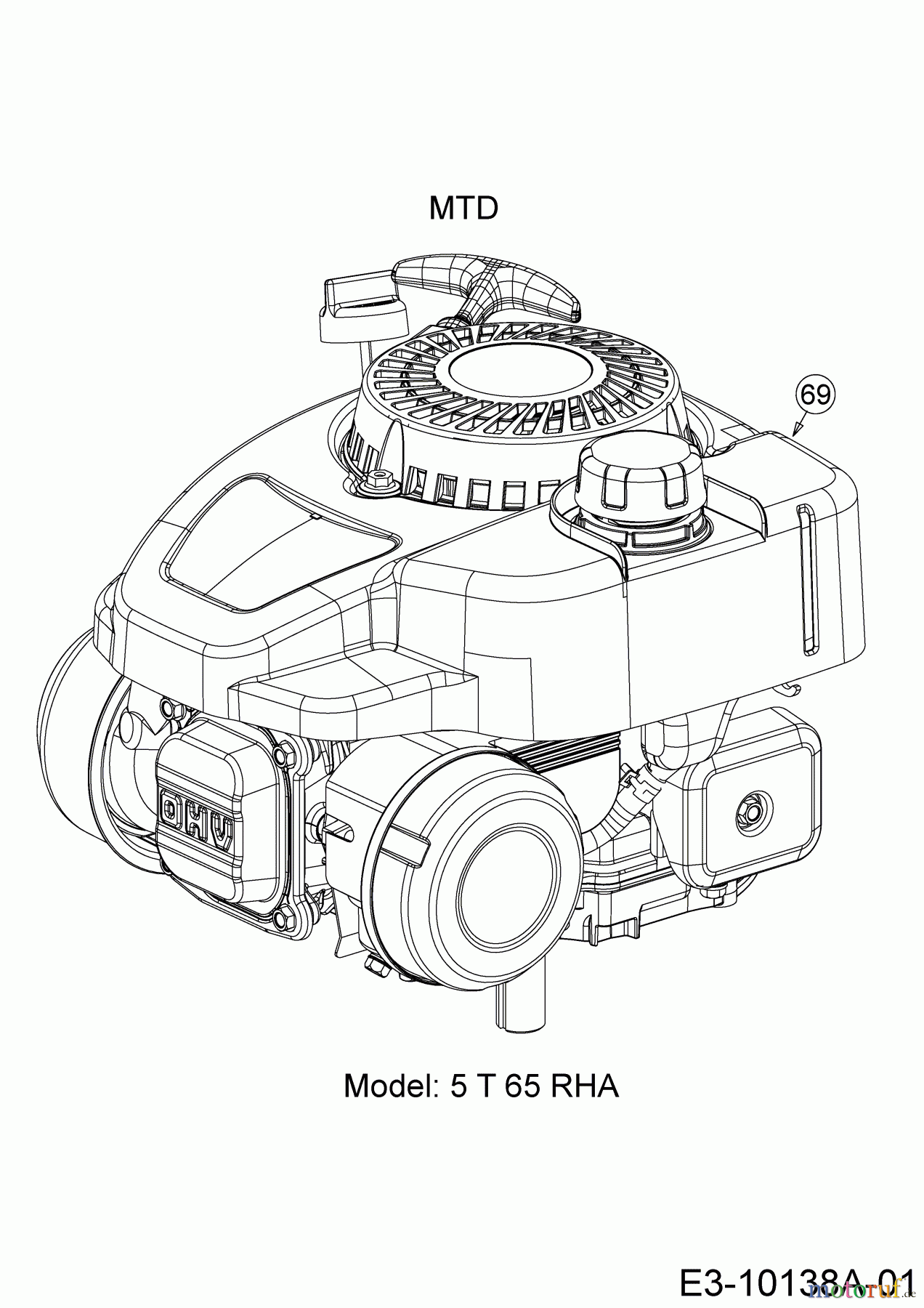  WOLF-Garten Expert Petrol mower Expert 420 11B-LUSC650  (2017) Engine MTD