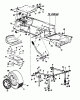Yard-Man TH 8200 14AU834-643 (1998) Ricambi Decklift,Rear frame, Rear wheels