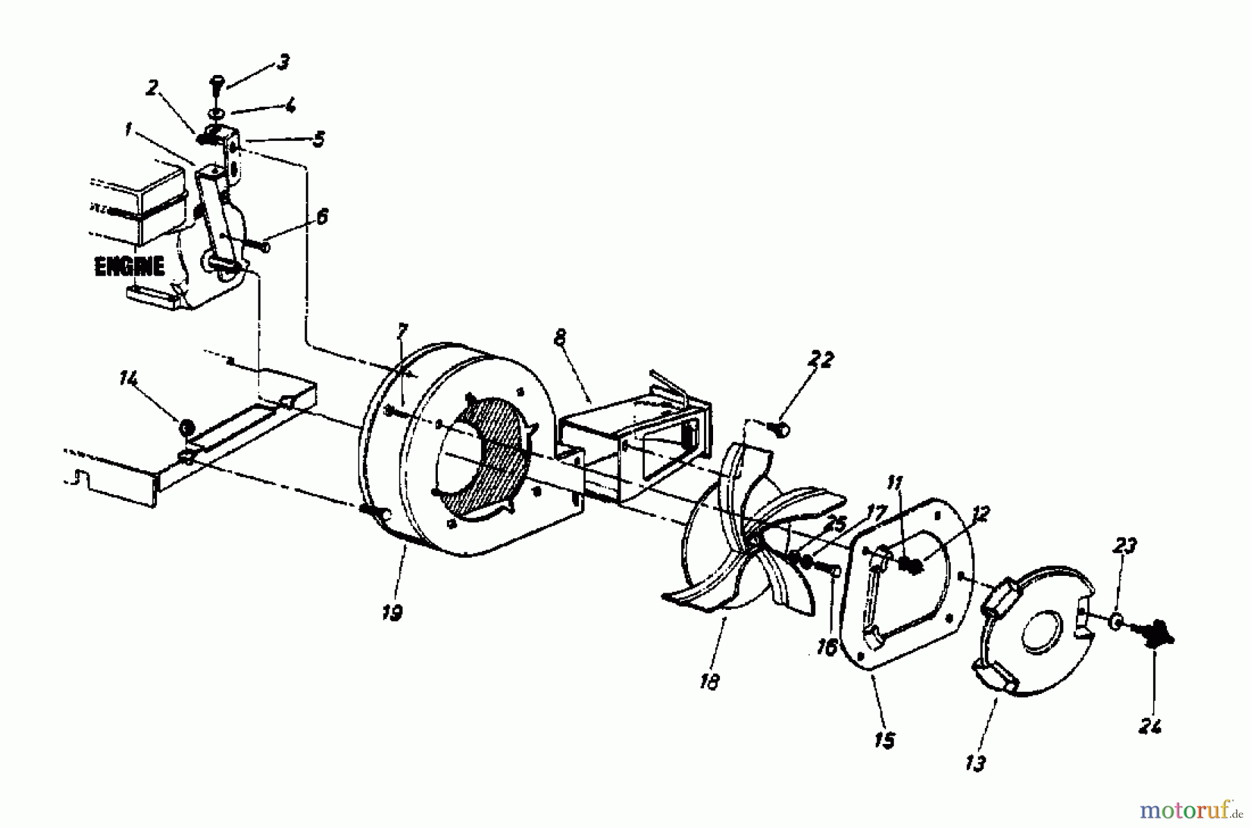  MTD Leaf blower, Blower vac 652 C 24A-652C678  (1999) Blower housing, Recoil, Spark coil