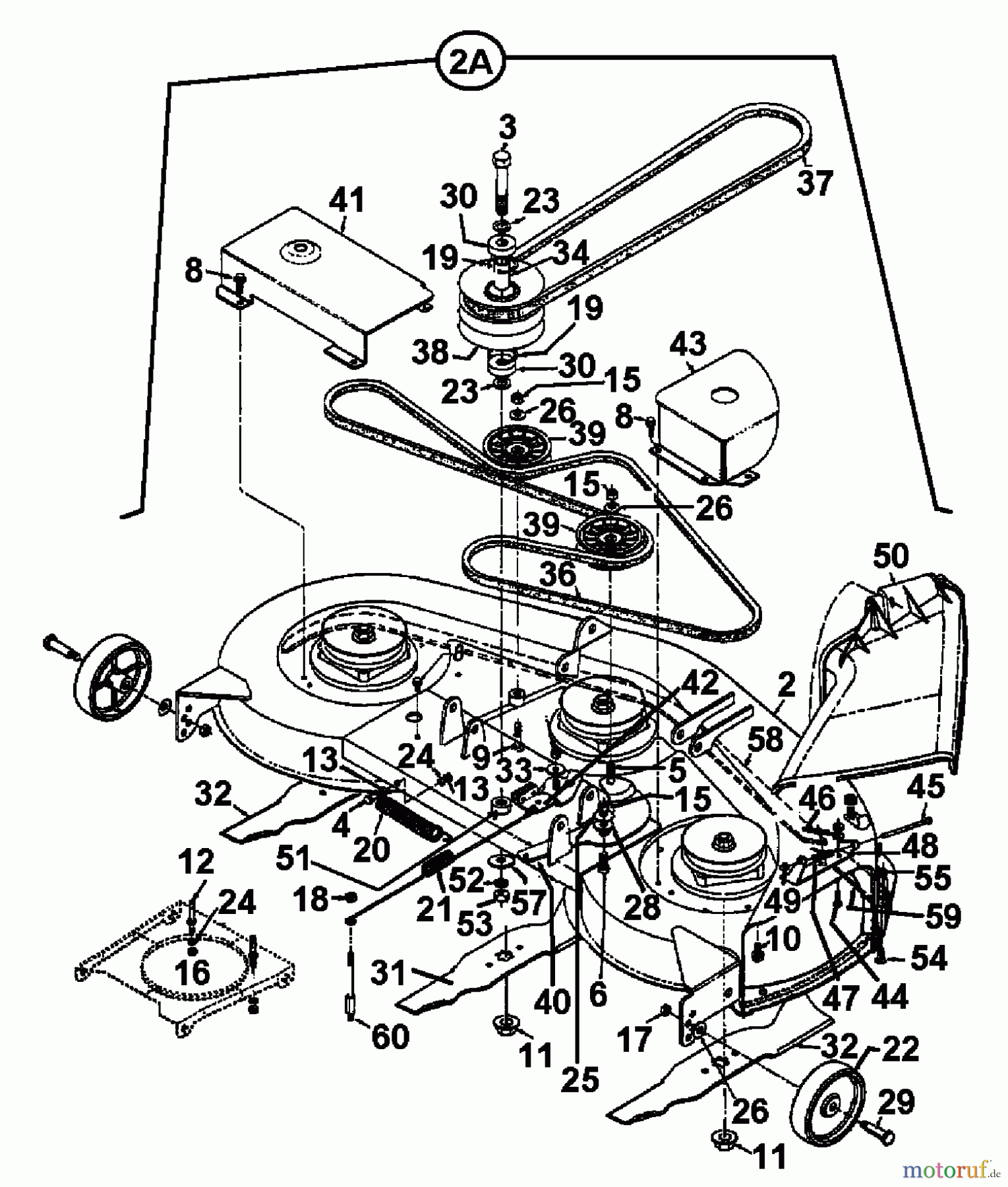  White Lawn tractors LT 180 13AT673H680  (2000) Mowing deck H (46