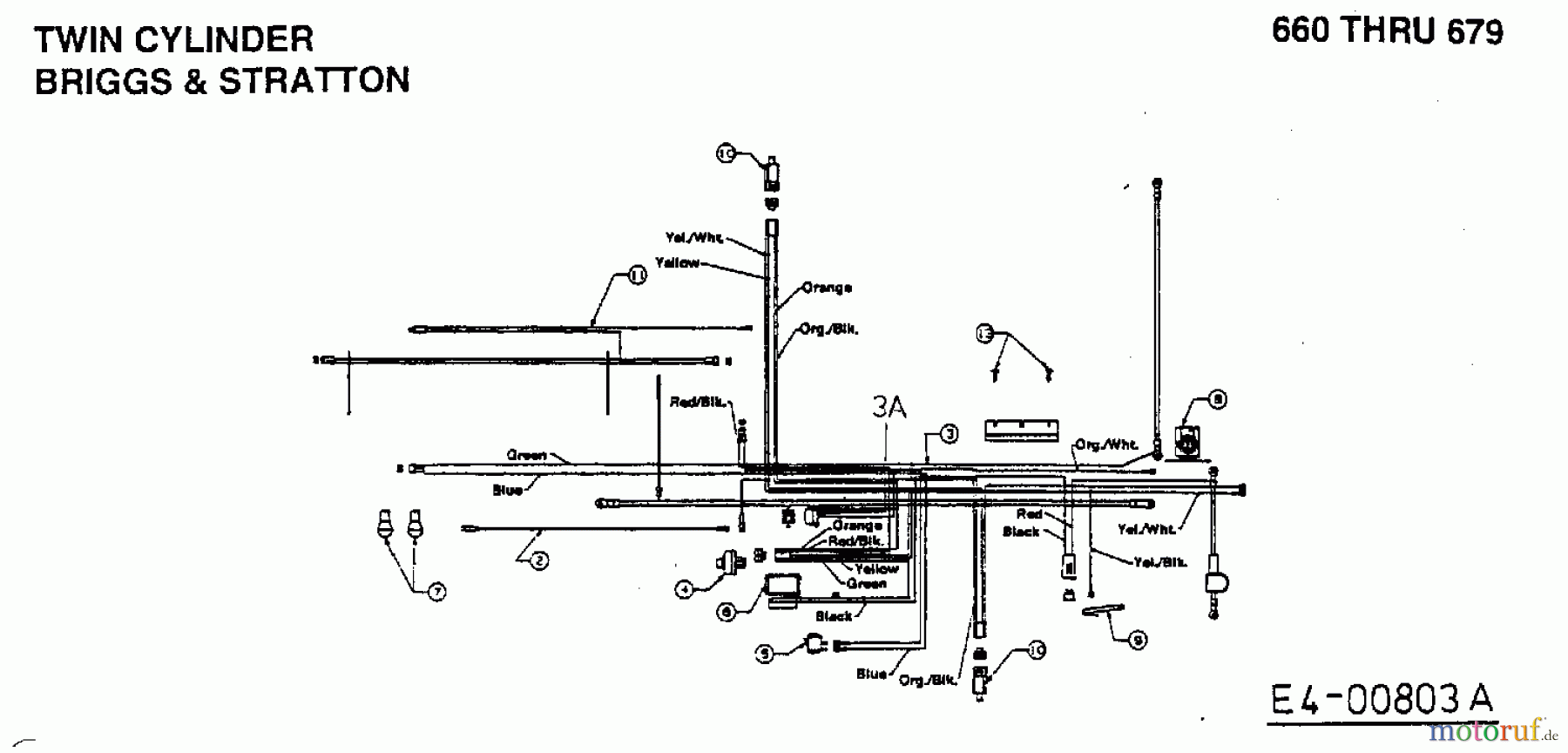  MTD Lawn tractors H 160 13AF695G678  (1998) Wiring diagram twin cylinder