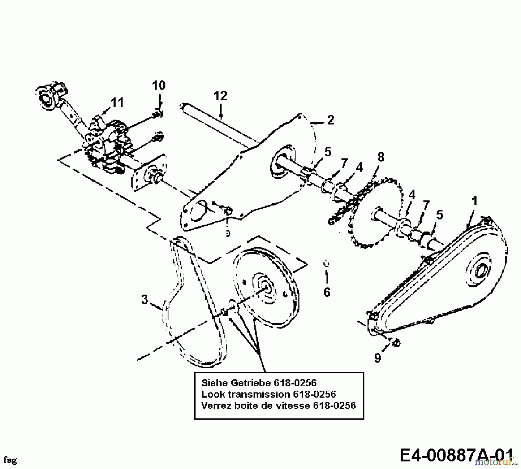  Yard-Man Leaf blower, Blower vac 203 B 24A-203B643  (1999) Chain case