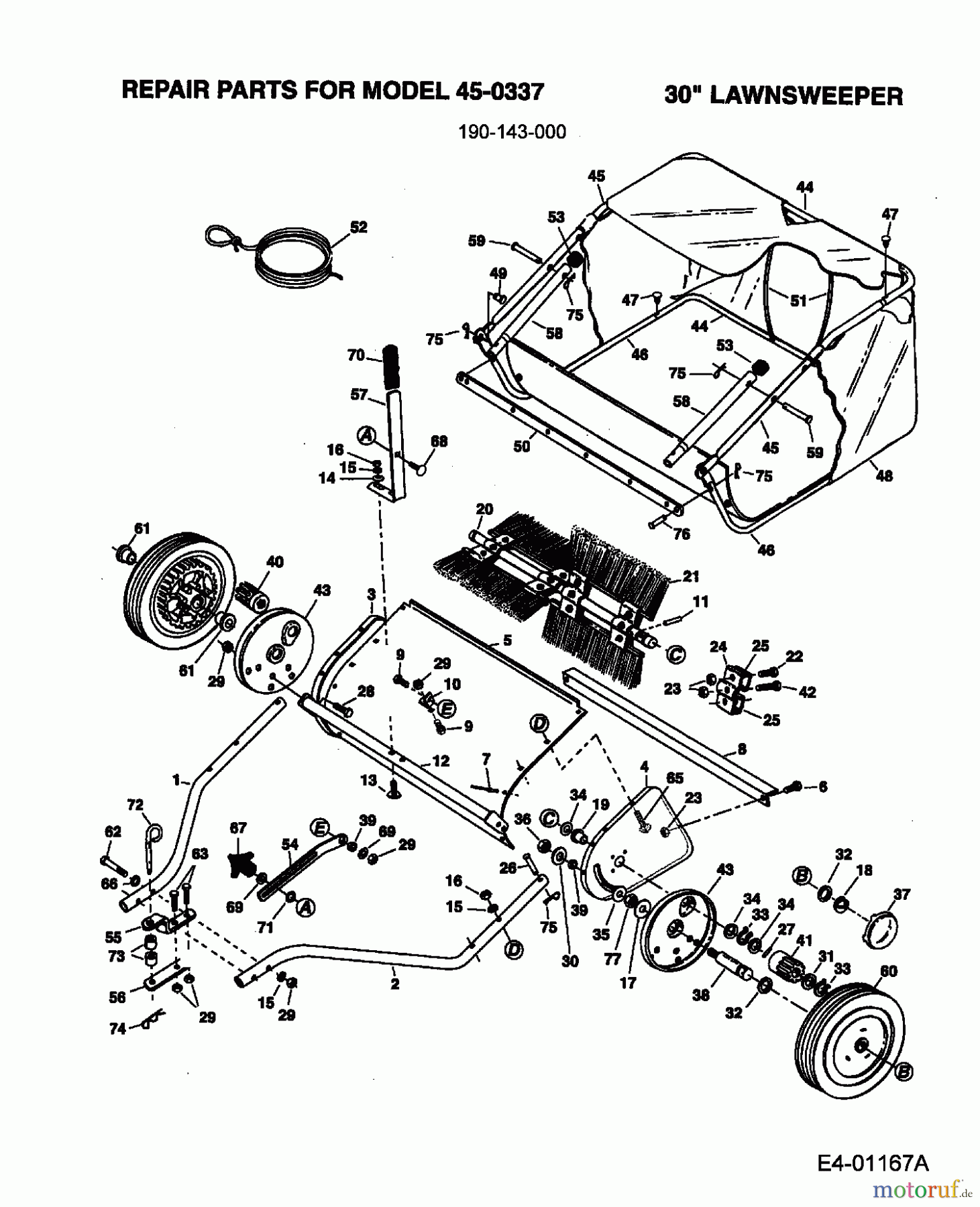  MTD Accessories Accessories garden and lawn tractors Sweeper 45-0337  (190-143-000) 190-143-000  (2005) Basic machine