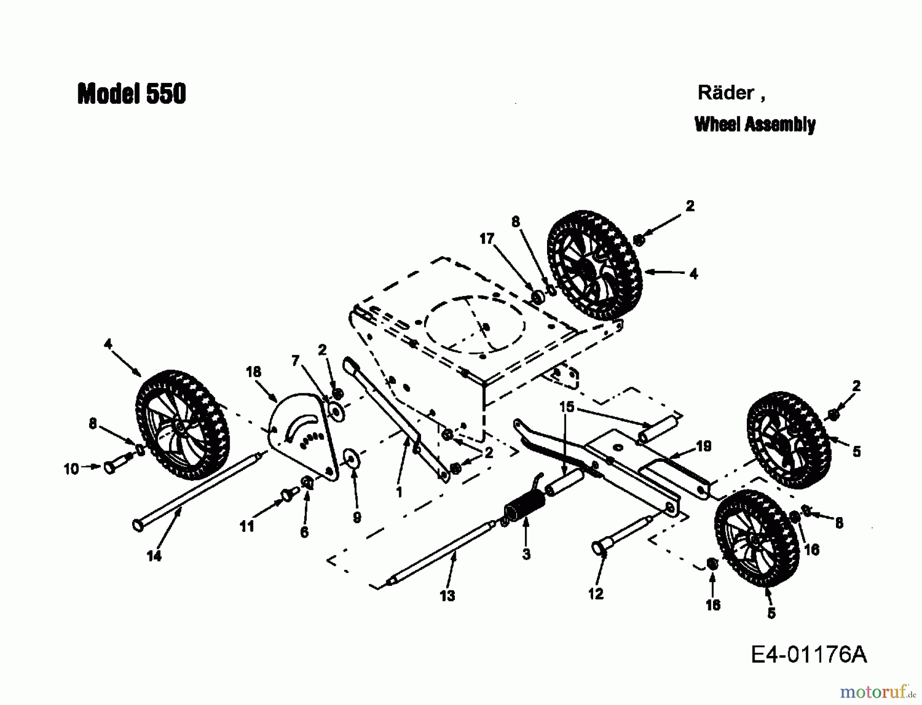  MTD Edger 550 25A-550G678  (2005) Wheels