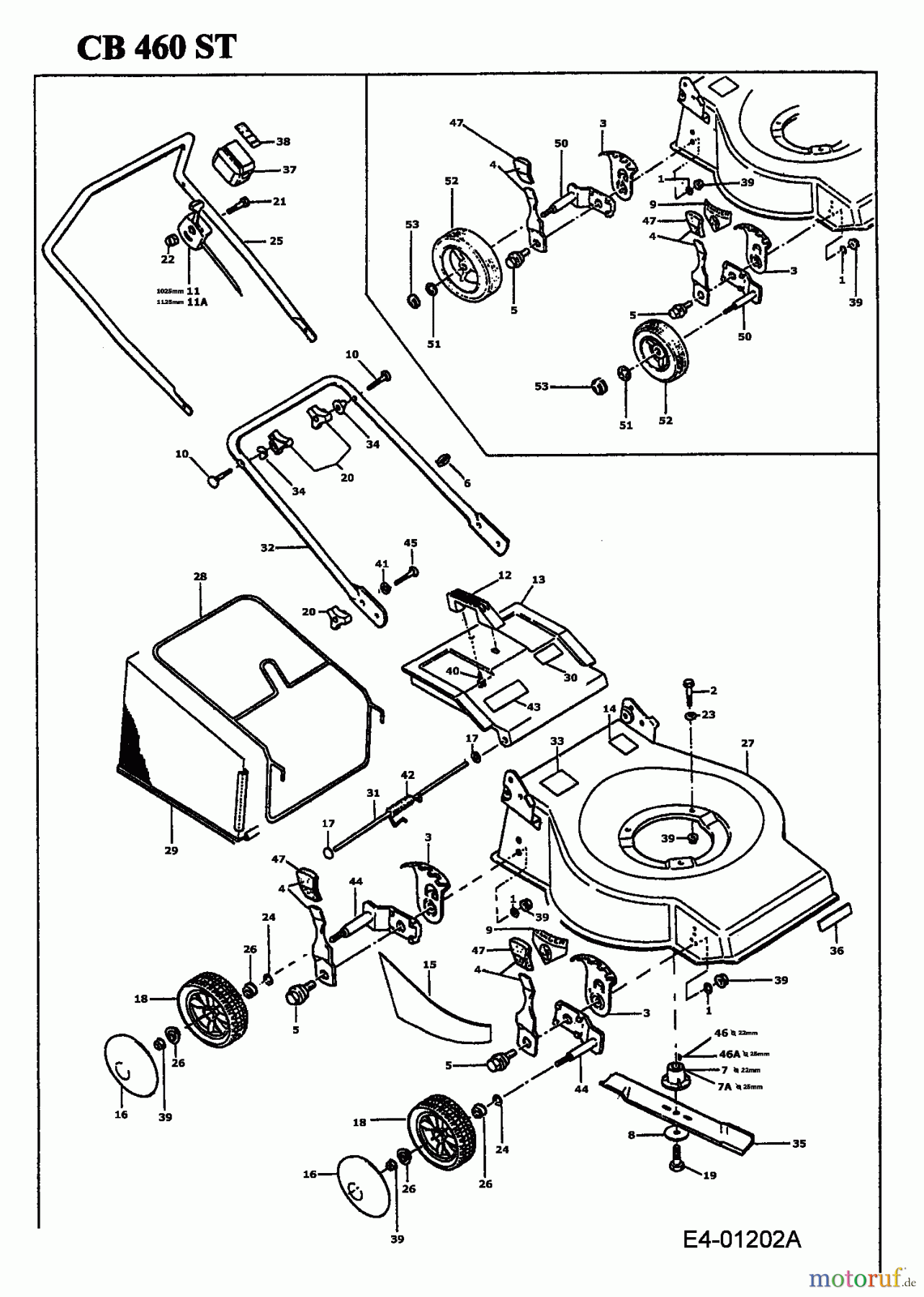  MTD Petrol mower CB 460 ST 901B467S001  (1995) Basic machine