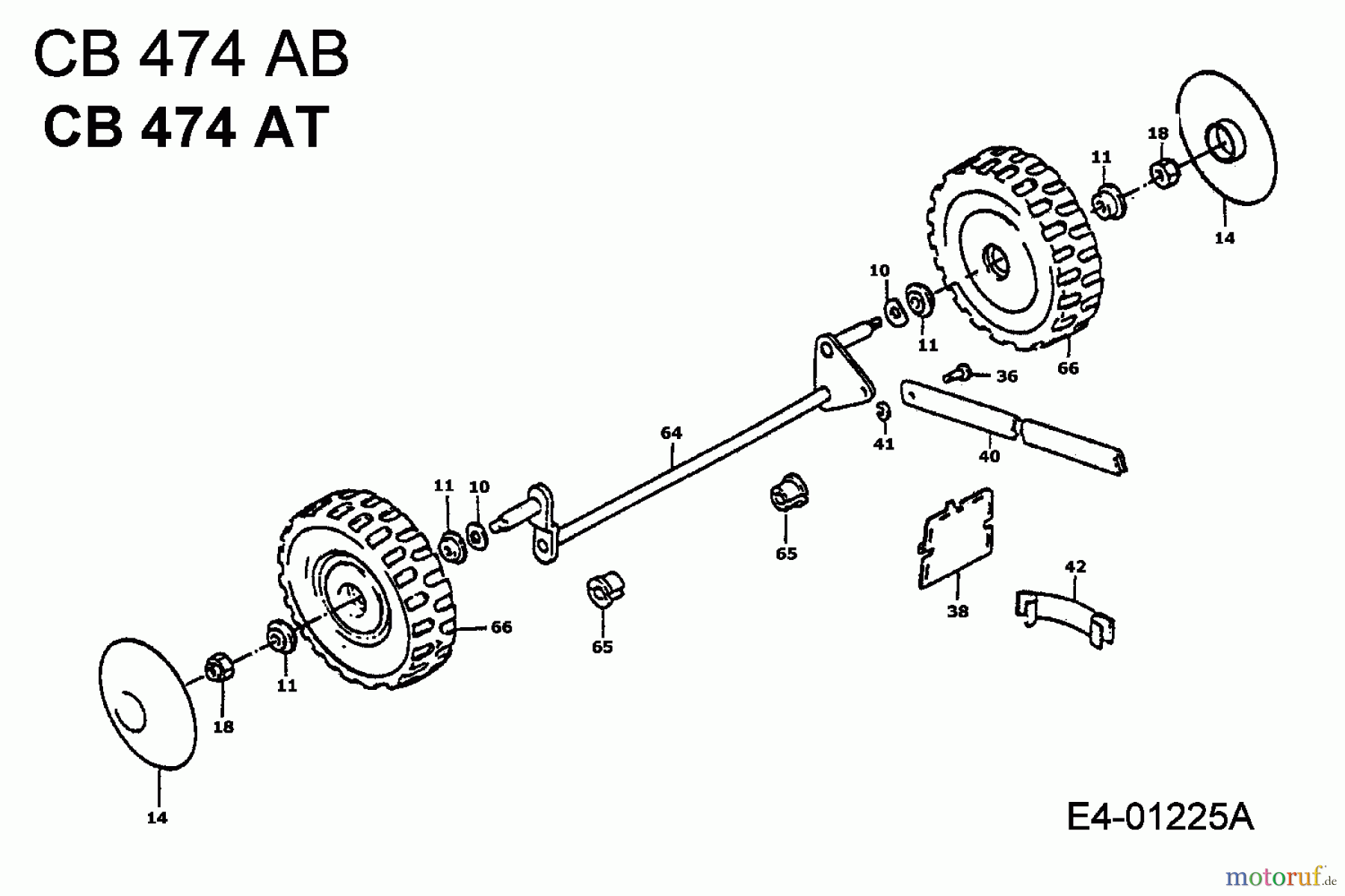  MTD Petrol mower CB 474 AT 901B467A001  (1994) Basic machine