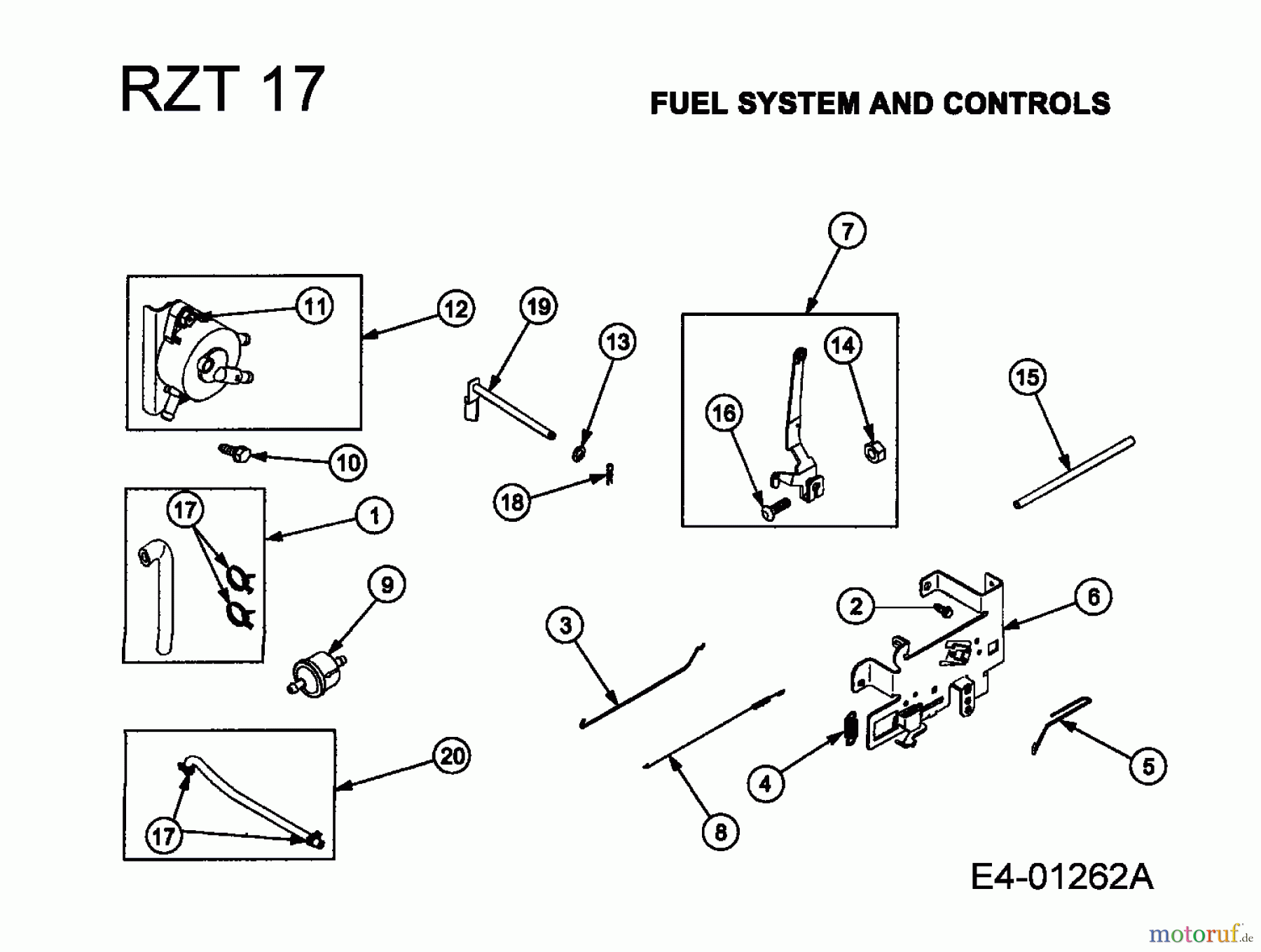  Cub Cadet Zero Turn RZT 17 17BA5A4G603  (2005) Pump-Fuel, Mechanical governor