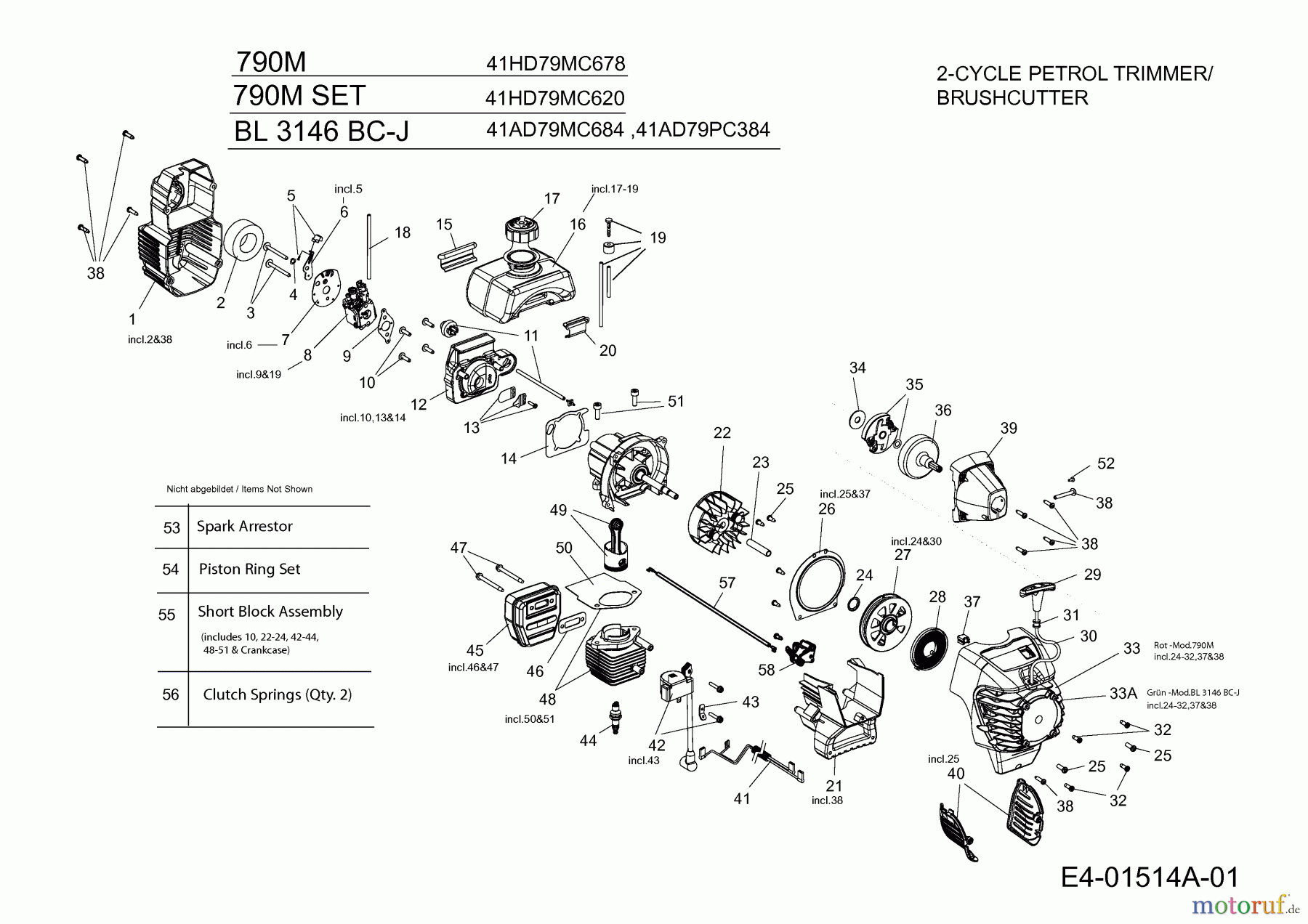 Bolens Brush cutter BL 3146 BC-J 41AD79MC684 (2008) Engine