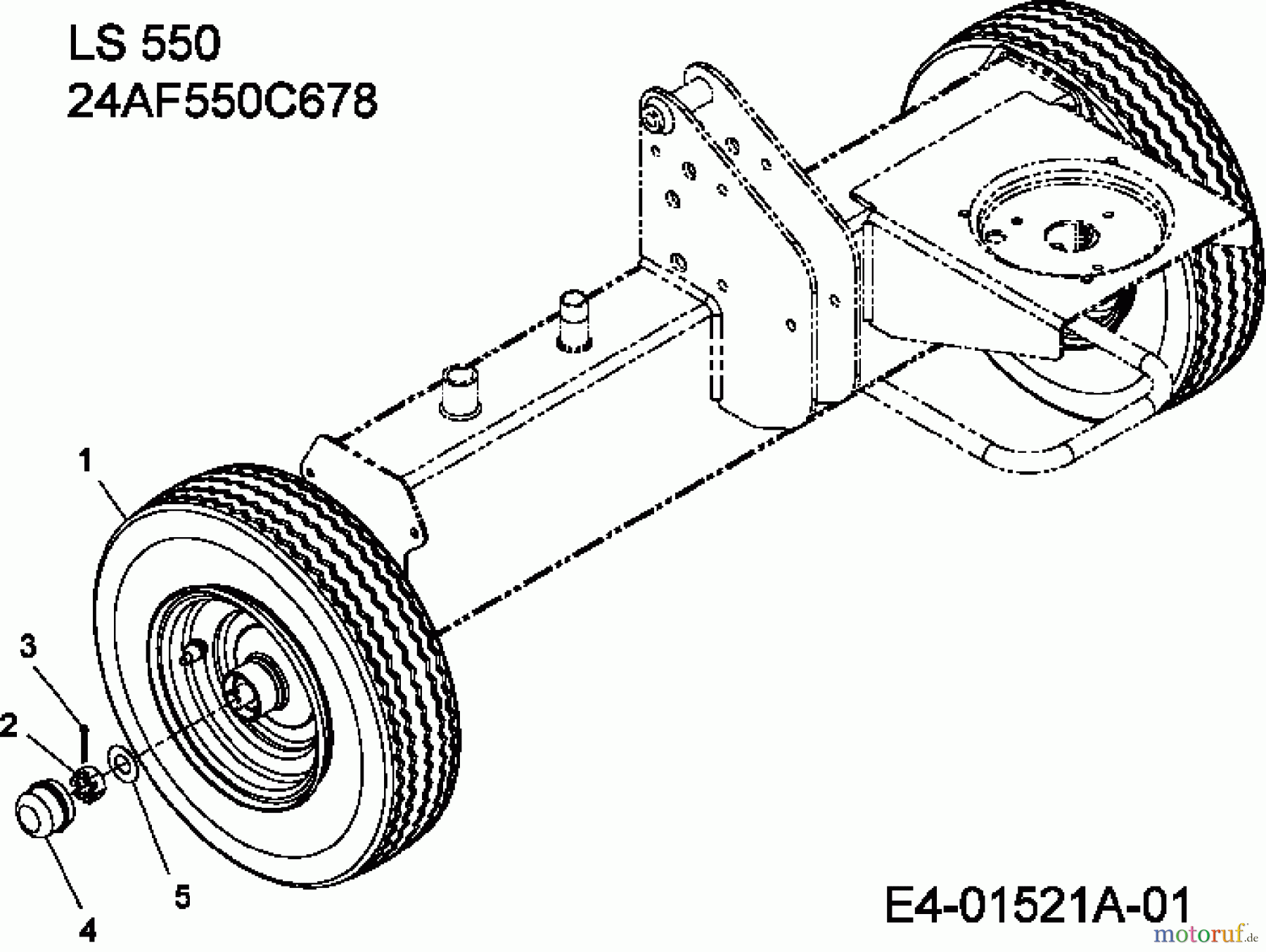  MTD Log splitter LS 550 24AF550C678  (2011) Wheels