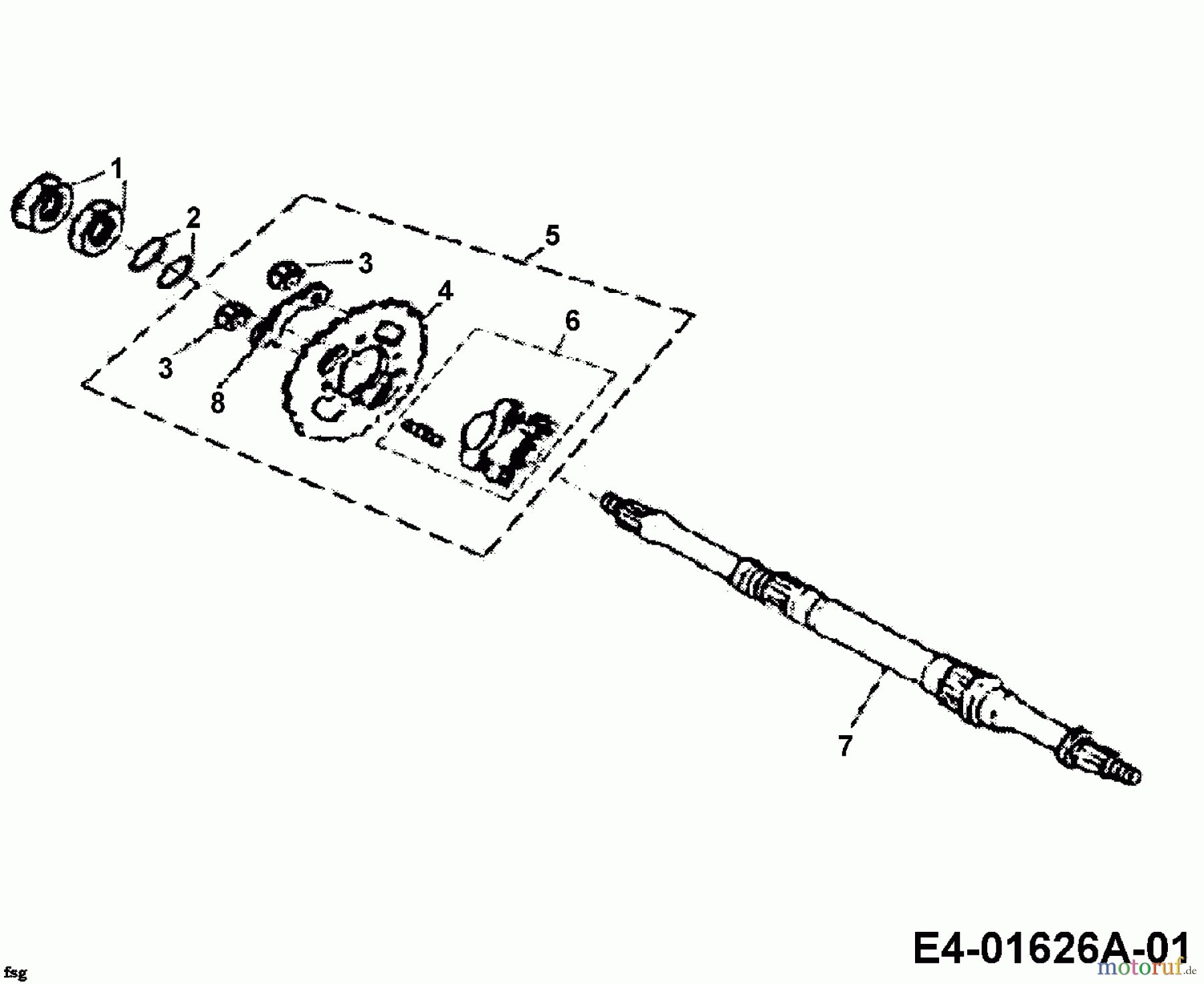 Cub Cadet Quads UT 180 36AB124-603 (2006) Drive shaft, Crown gear